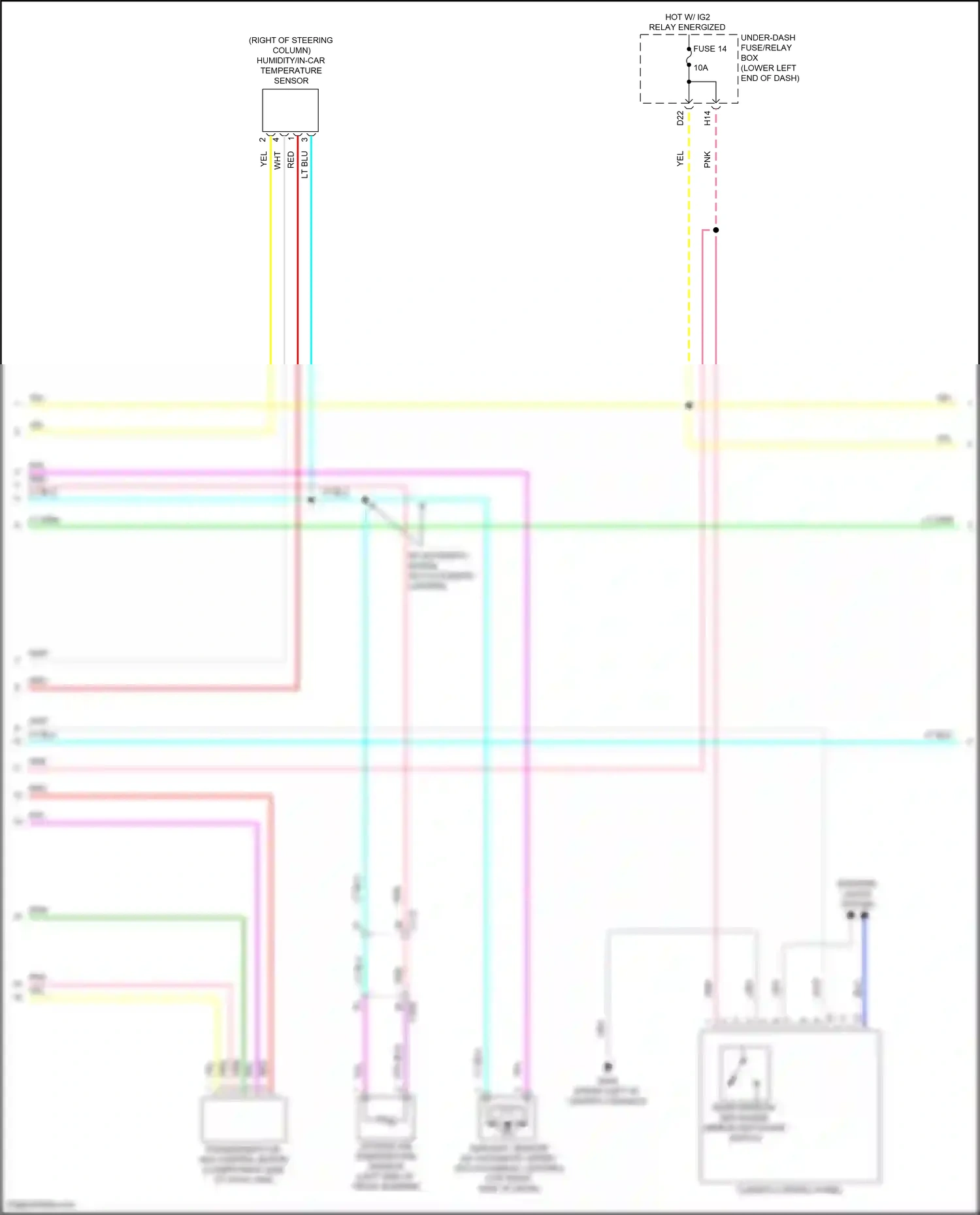 Wiring diagram climate control panel for Honda Accord X facelift (2020-2023) (1 of 12)