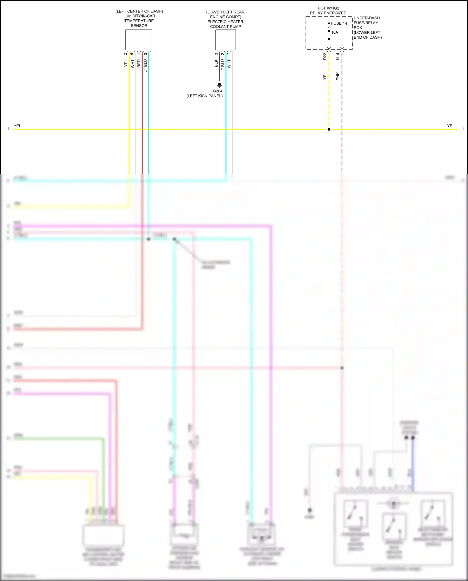 Wiring diagram climate control panel for Honda Accord X facelift (2020-2023) (2 of 12)