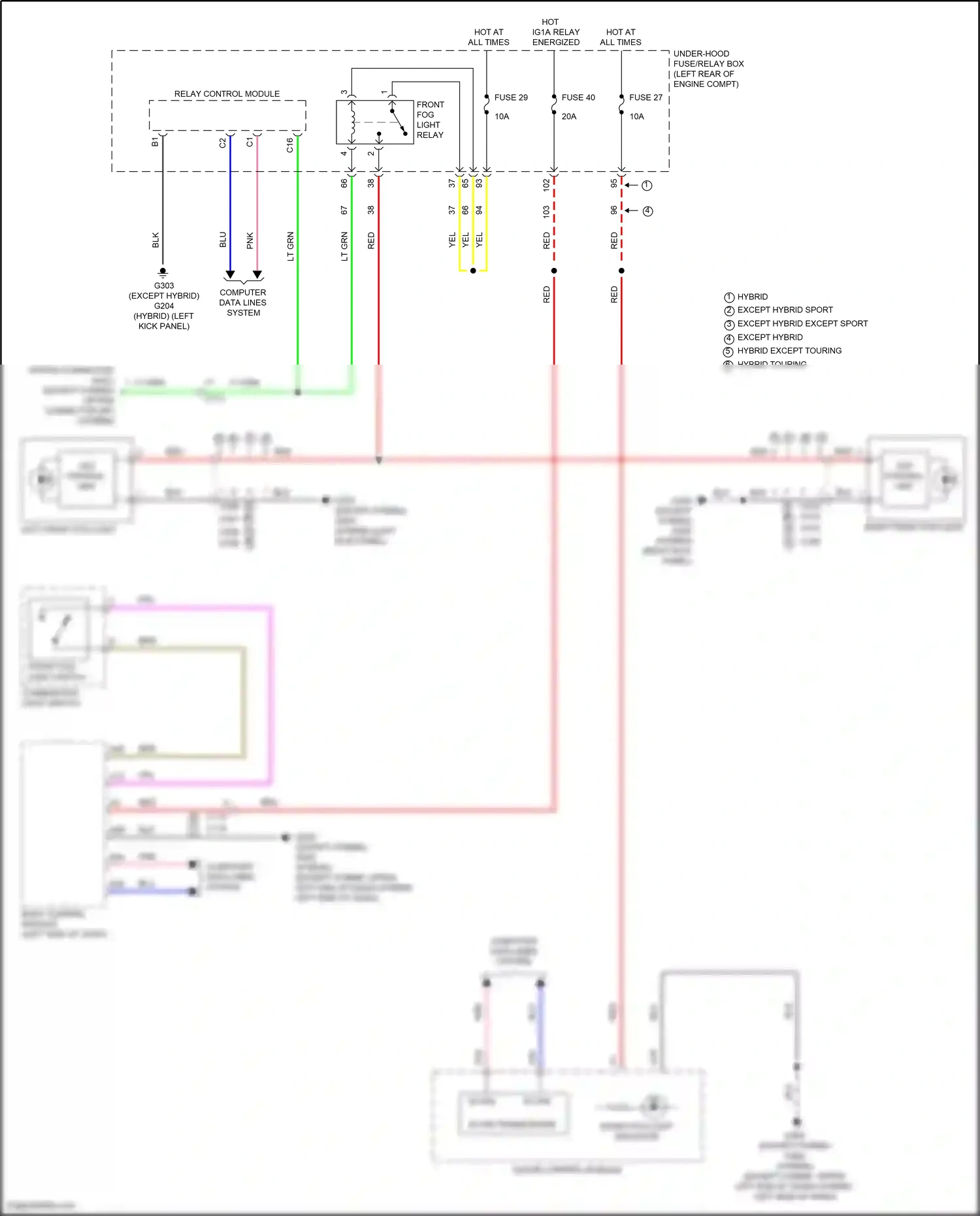 Wiring diagram combination light switch for Honda Accord X facelift (2020-2023) (3 of 10)
