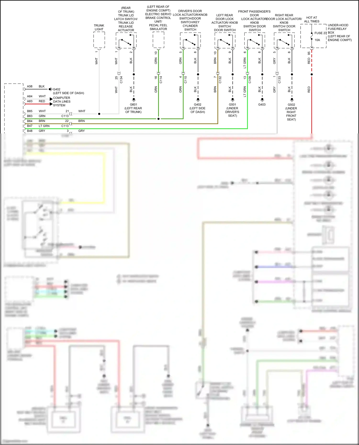 Wiring diagram computer data lines system for Honda Accord X facelift (2020-2023) (78 of 129)