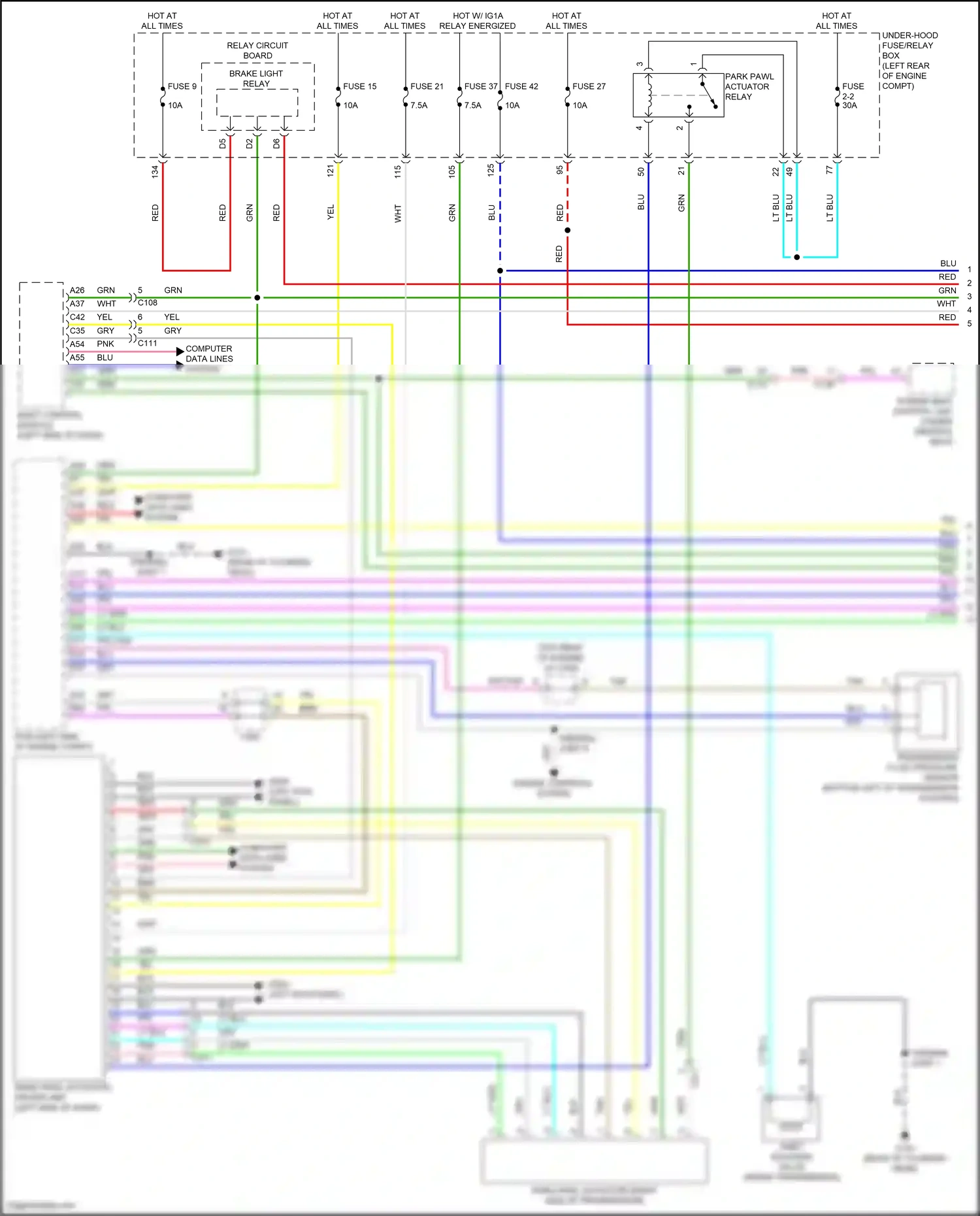 Wiring diagram computer data lines system for Honda Accord X facelift (2020-2023) (104 of 129)