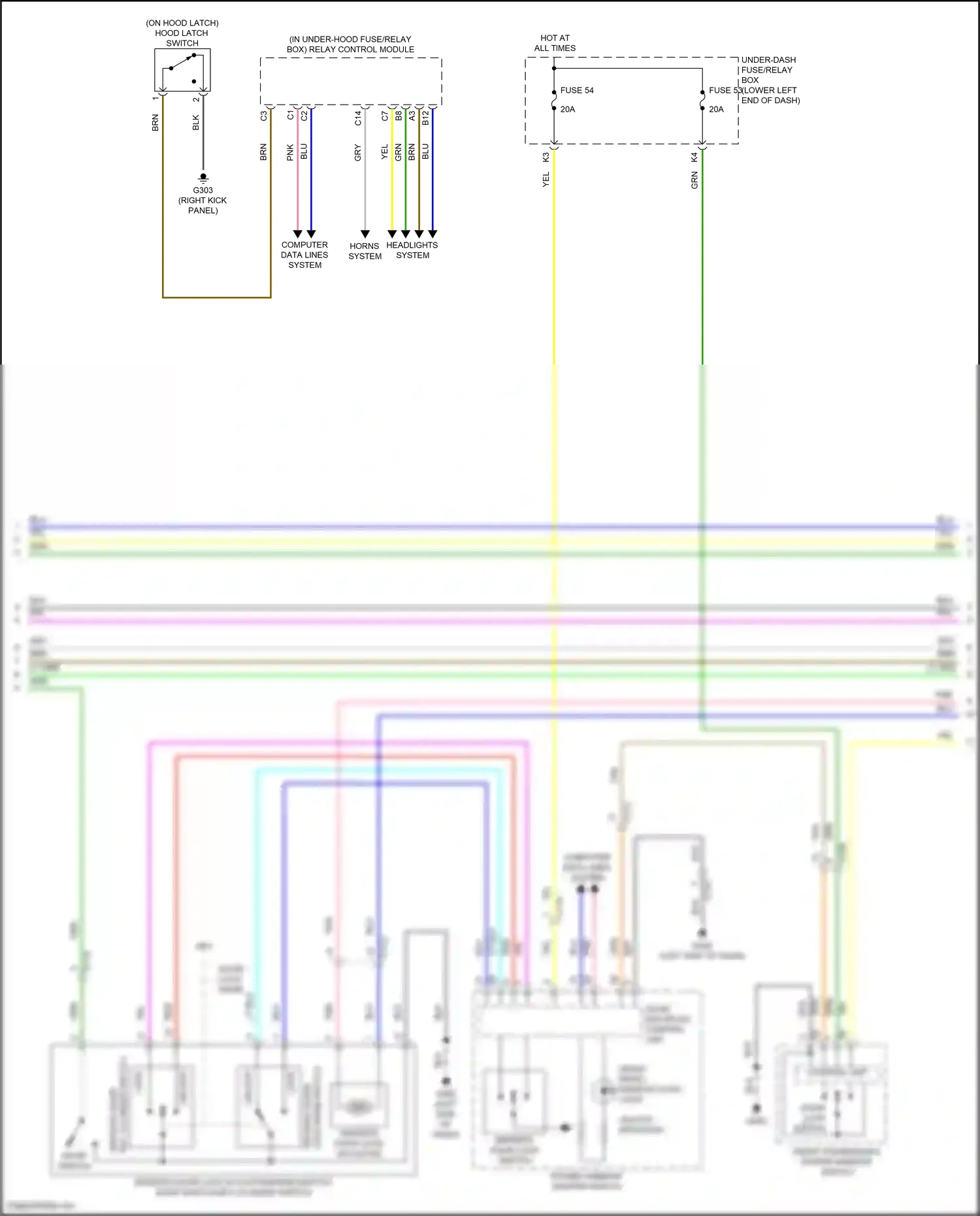 Wiring diagram computer data lines system for Honda Accord X facelift (2020-2023) (76 of 129)