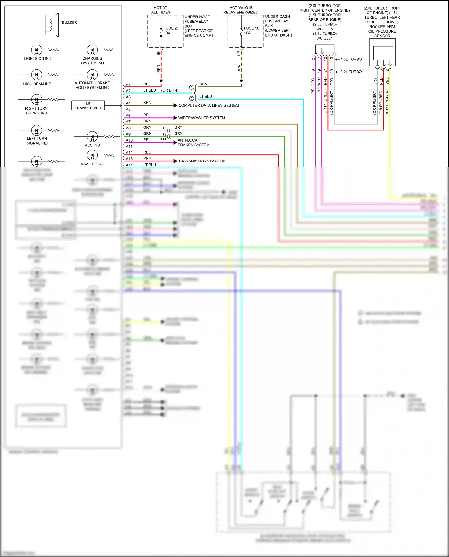 Wiring diagram computer data lines system for Honda Accord X facelift (2020-2023) (4 of 129)