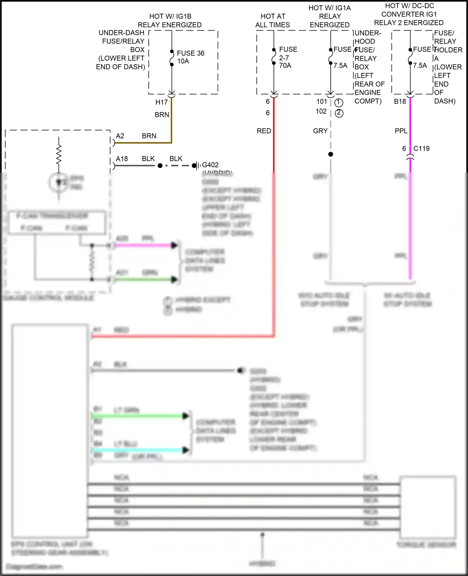 Wiring diagram computer data lines system for Honda Accord X facelift (2020-2023) (96 of 129)