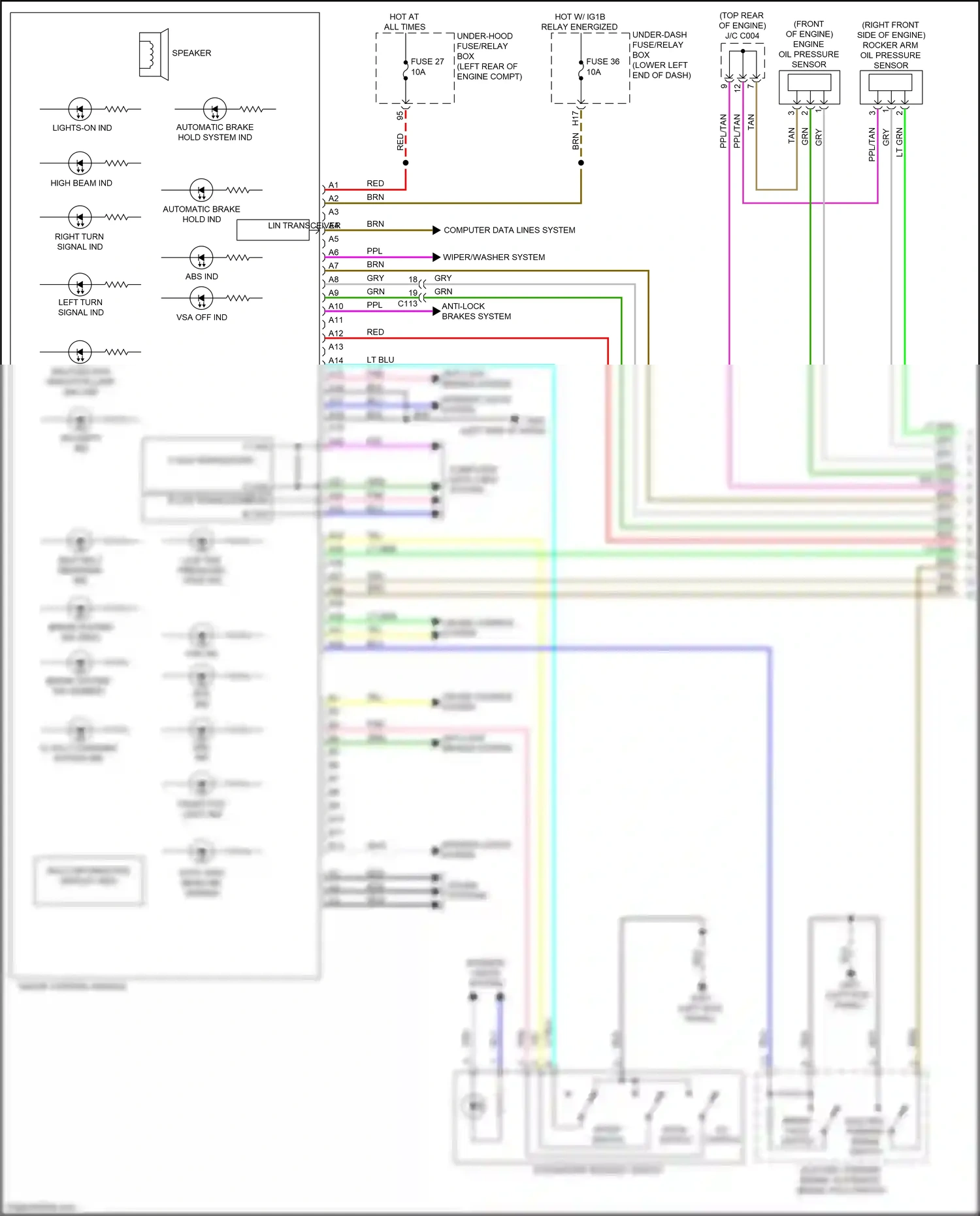 Wiring diagram computer data lines system for Honda Accord X facelift (2020-2023) (6 of 129)