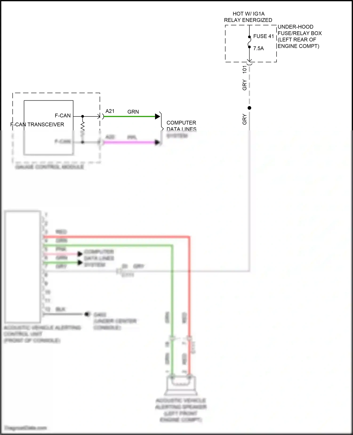 Wiring diagram computer data lines system for Honda Accord X facelift (2020-2023) (91 of 129)