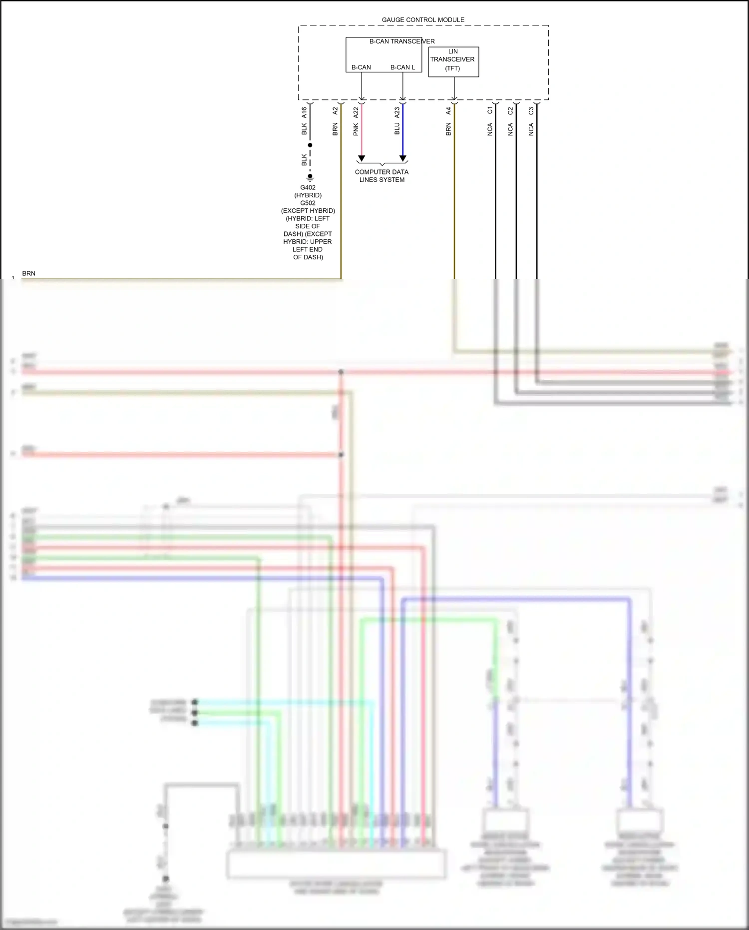 Wiring diagram computer data lines system for Honda Accord X facelift (2020-2023) (40 of 129)
