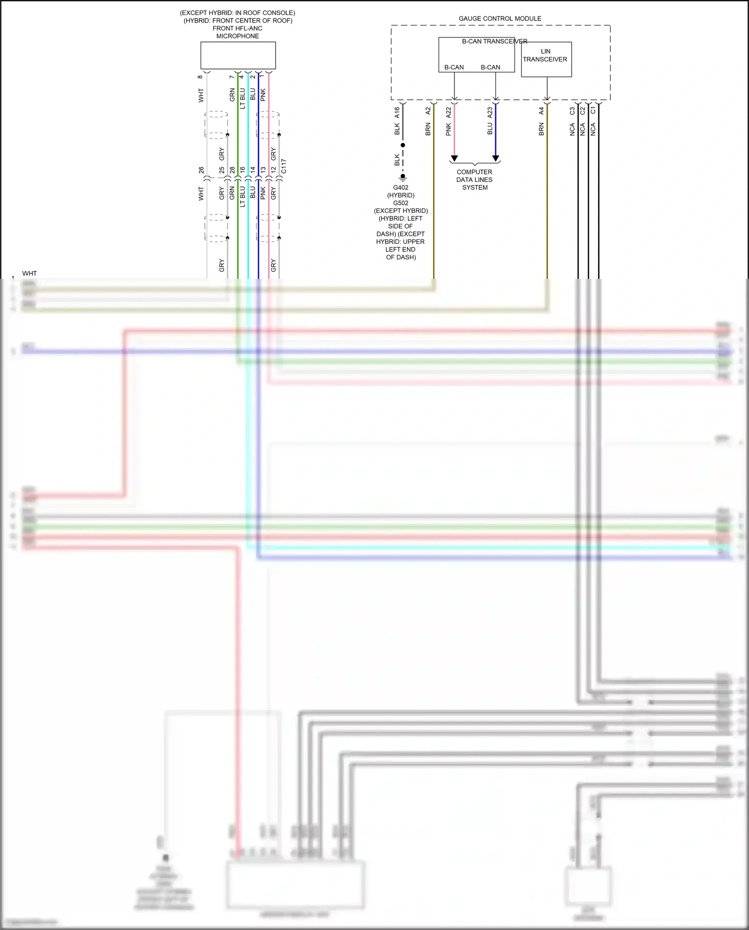 Wiring diagram computer data lines system for Honda Accord X facelift (2020-2023) (58 of 129)