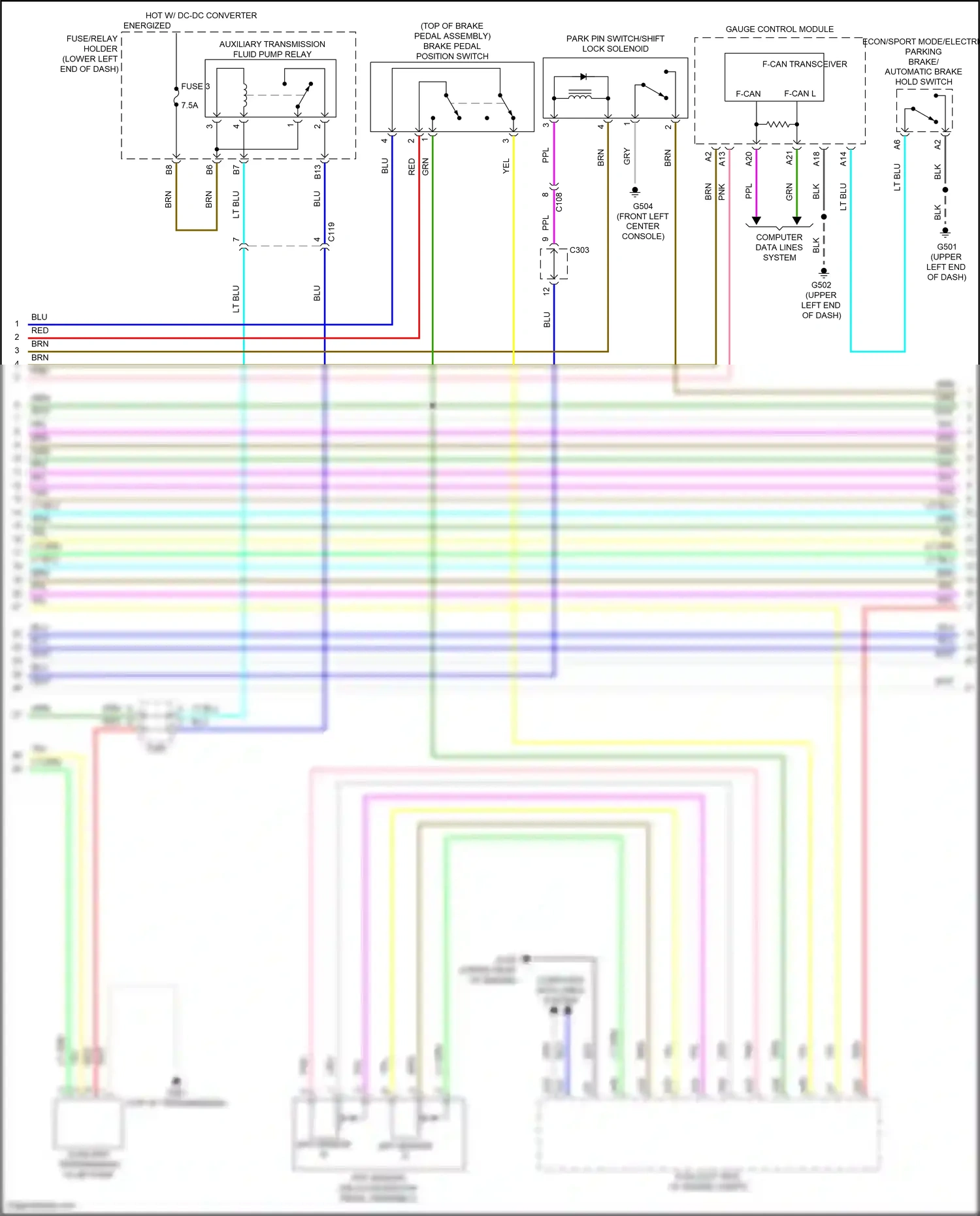 Wiring diagram computer data lines system for Honda Accord X facelift (2020-2023) (102 of 129)