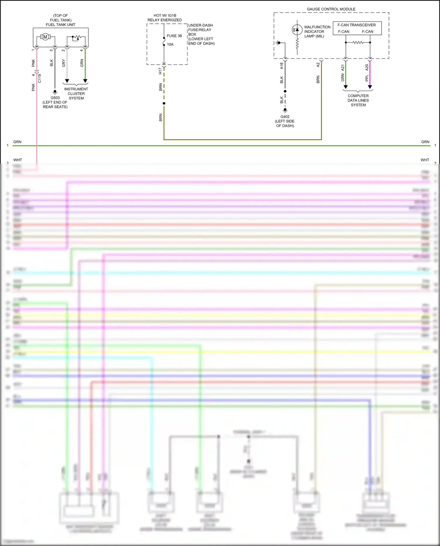 Wiring diagram computer data lines system for Honda Accord X facelift (2020-2023) (114 of 129)