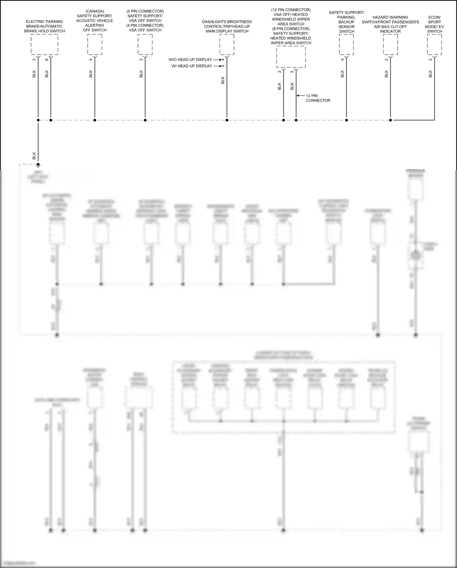 Wiring diagram console accessory power socket relay for Honda Accord X facelift (2020-2023) (2 of 4)