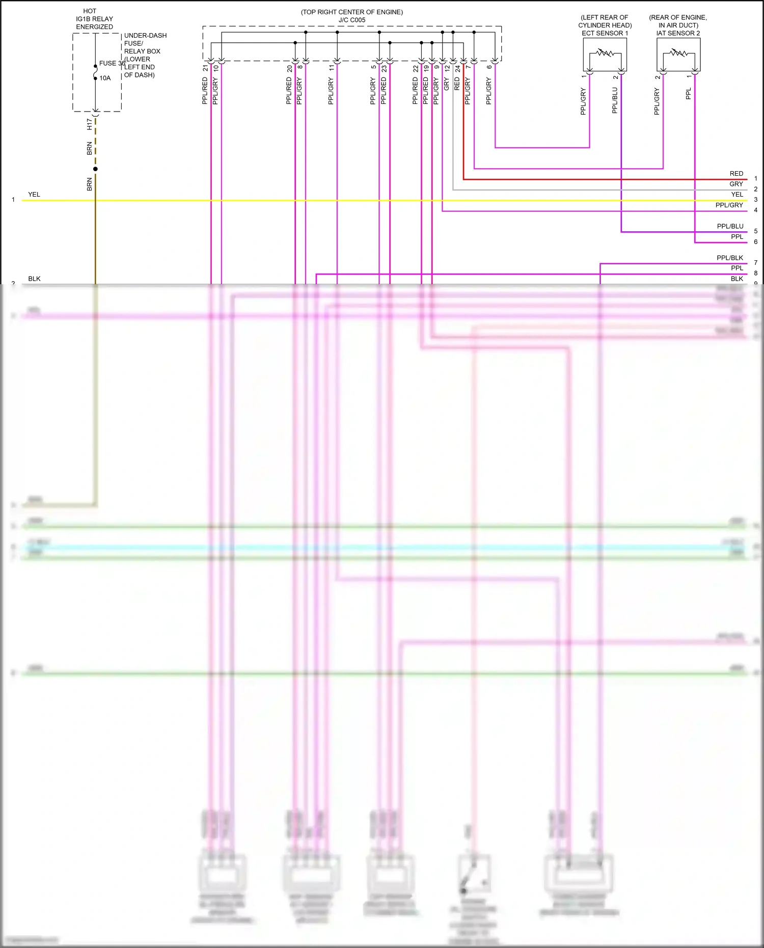 Wiring diagram ect sensor 1 for Honda Accord X facelift (2020-2023) (5 of 5)