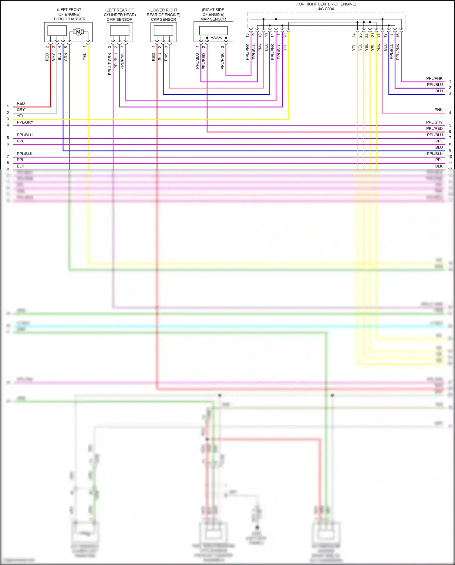 Wiring diagram ect sensor 2 for Honda Accord X facelift (2020-2023) (4 of 4)