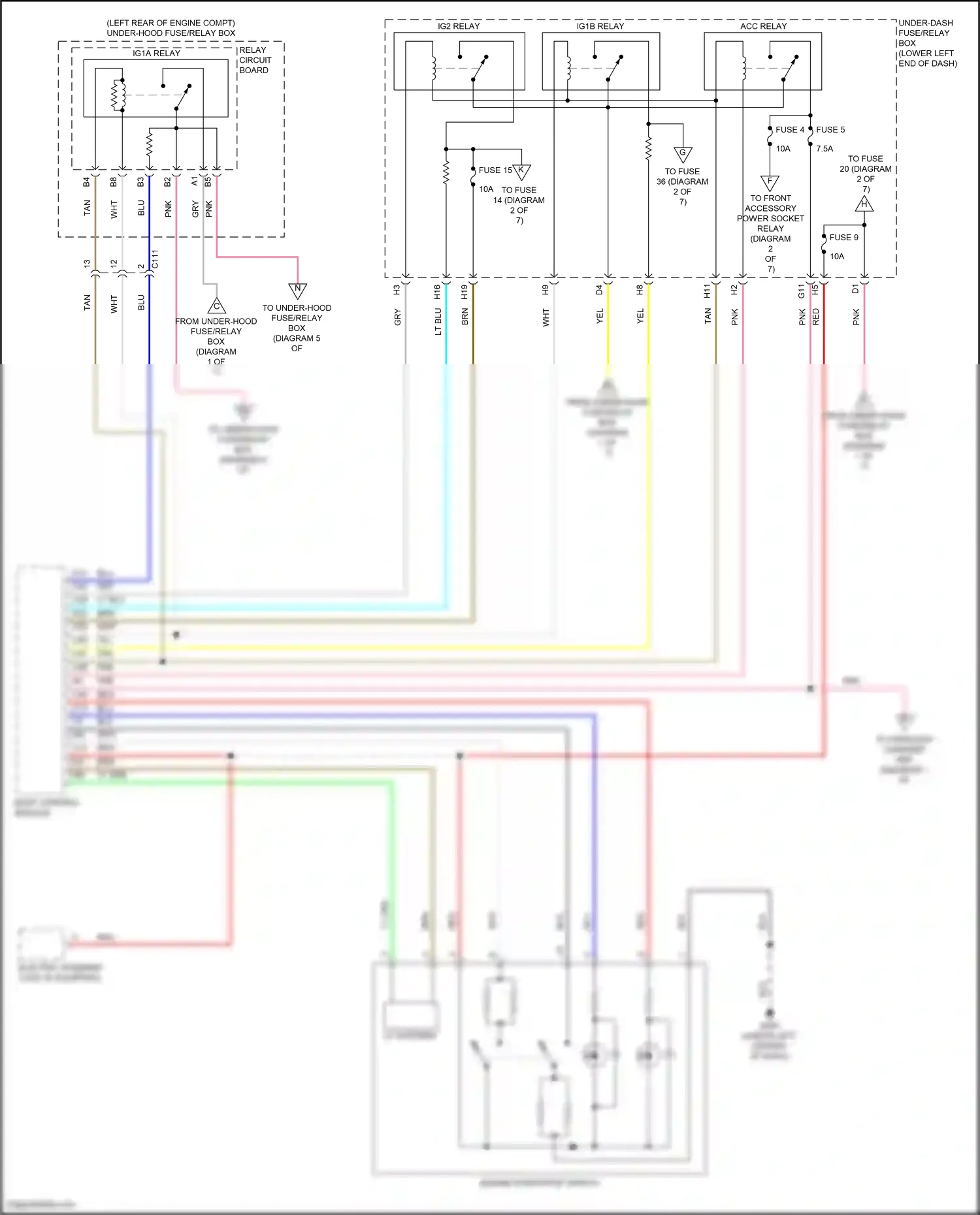 Wiring diagram engine start/stop switch for Honda Accord X facelift (2020-2023) (2 of 4)