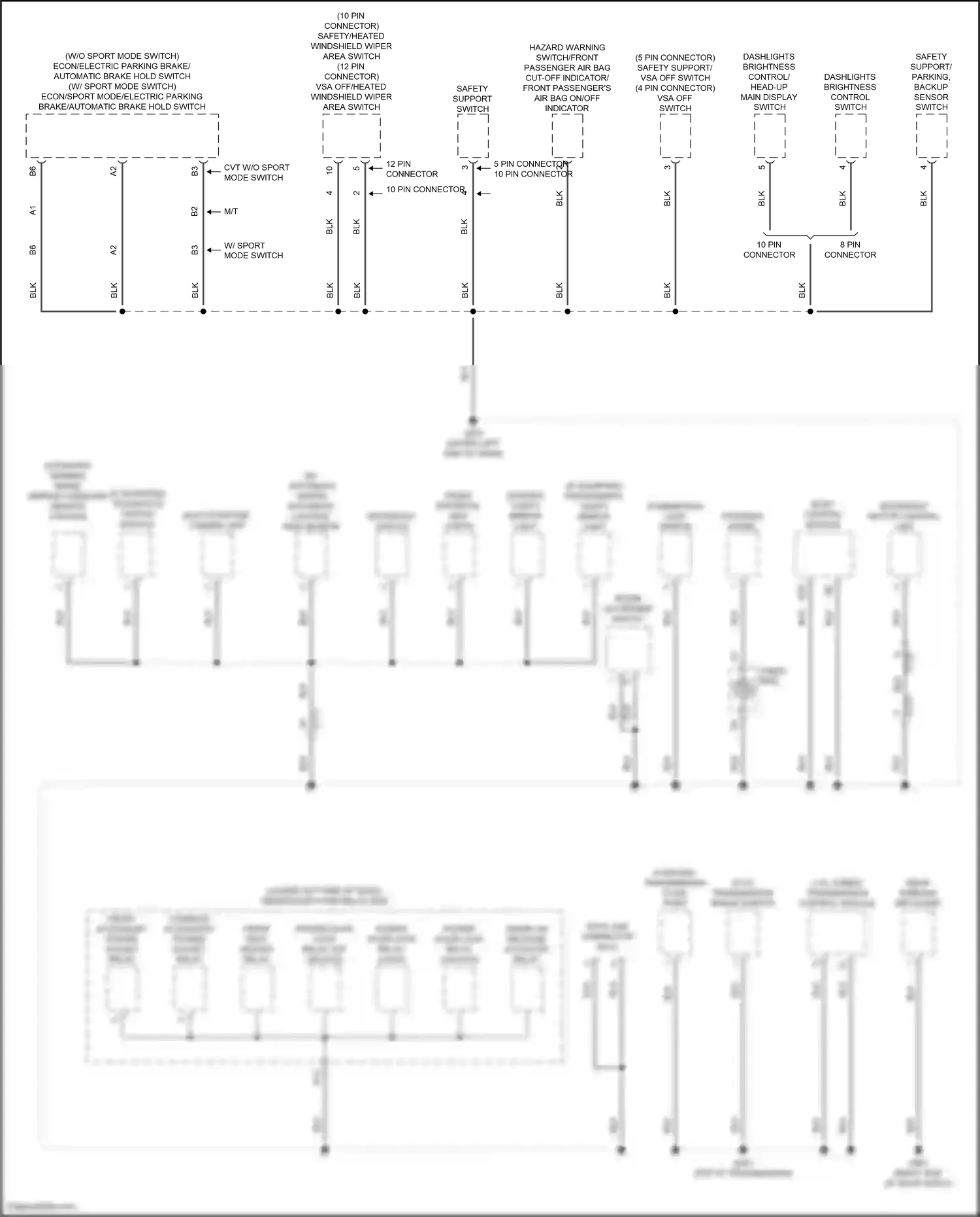 Wiring diagram front accessory power socket relay for Honda Accord X facelift (2020-2023) (1 of 4)