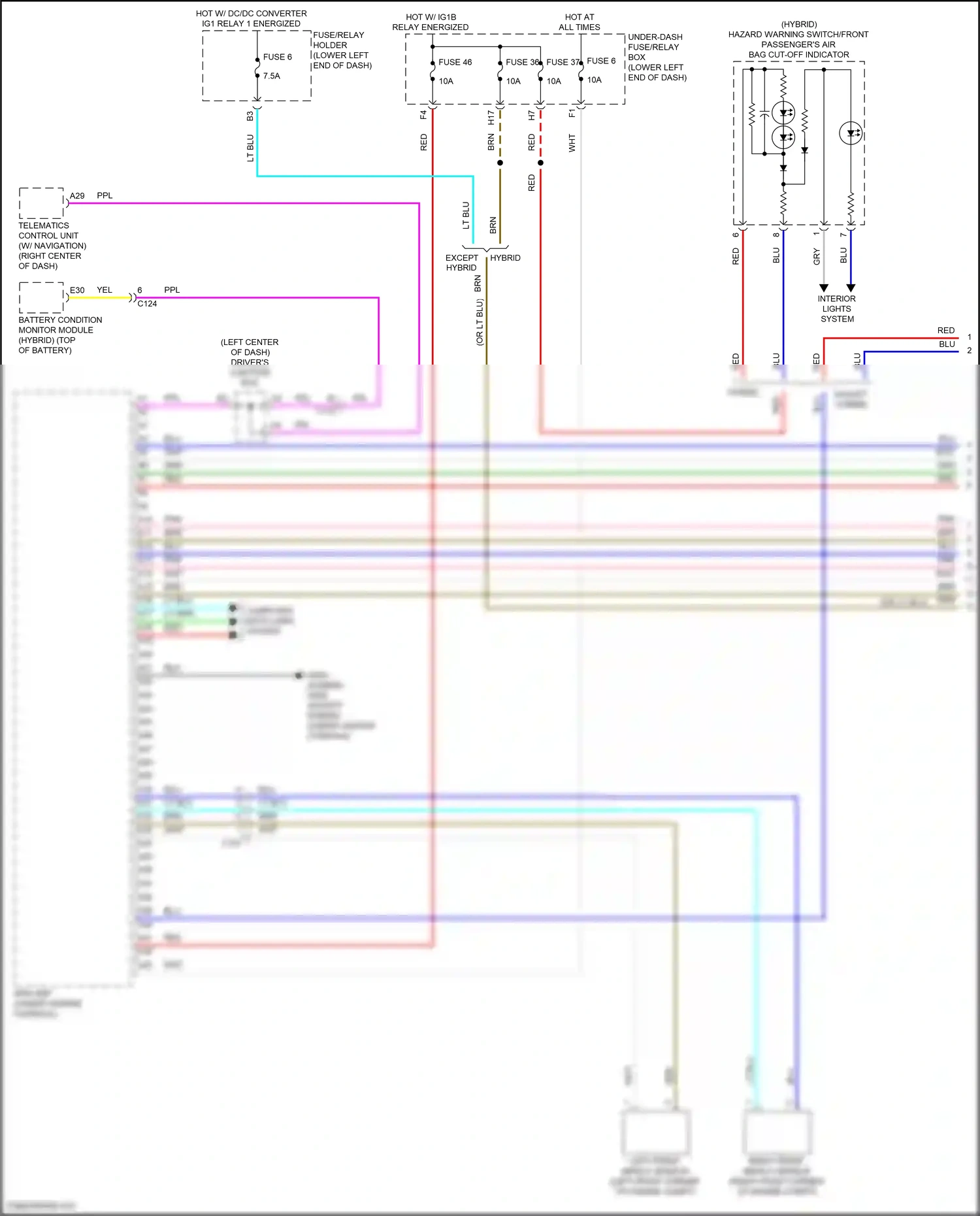 Wiring diagram left front impact sensor for Honda Accord X facelift (2020-2023) (1 of 1)