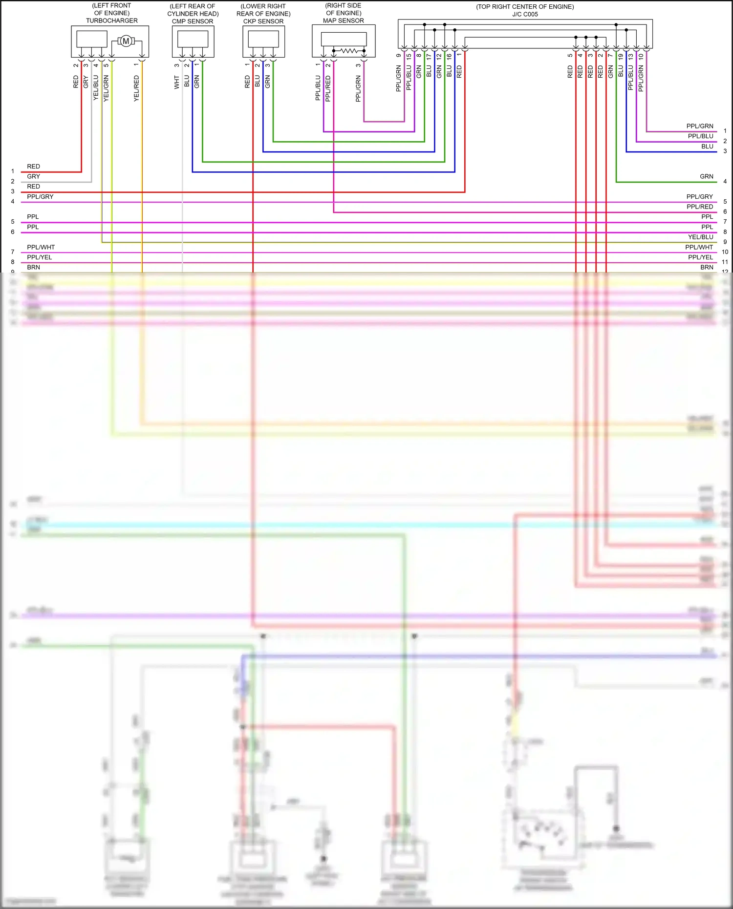 Wiring diagram map sensor for Honda Accord X facelift (2020-2023) (1 of 2)
