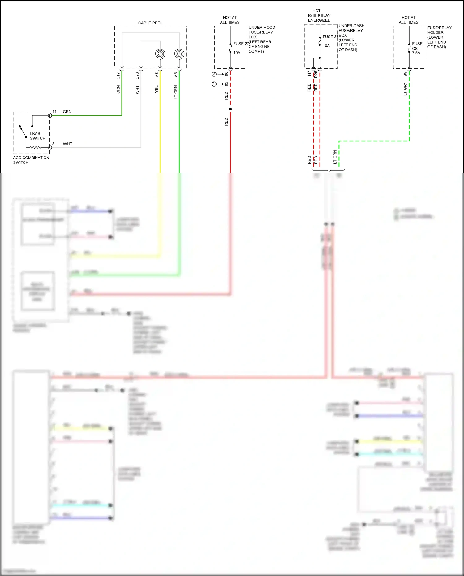 Wiring diagram multipurpose camera unit for Honda Accord X facelift (2020-2023) (2 of 4)