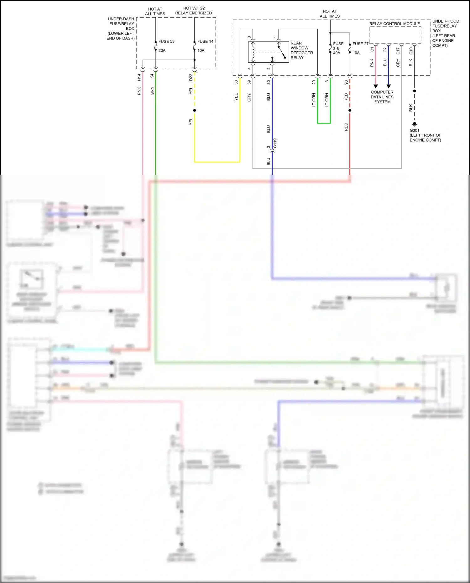 Wiring diagram relay control module for Honda Accord X facelift (2020-2023) (5 of 26)