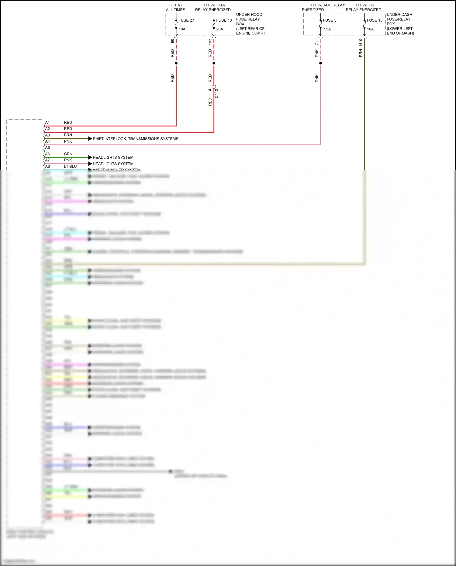 Wiring diagram shift interlock, transmissions systems for Honda Accord X facelift (2020-2023) (1 of 1)