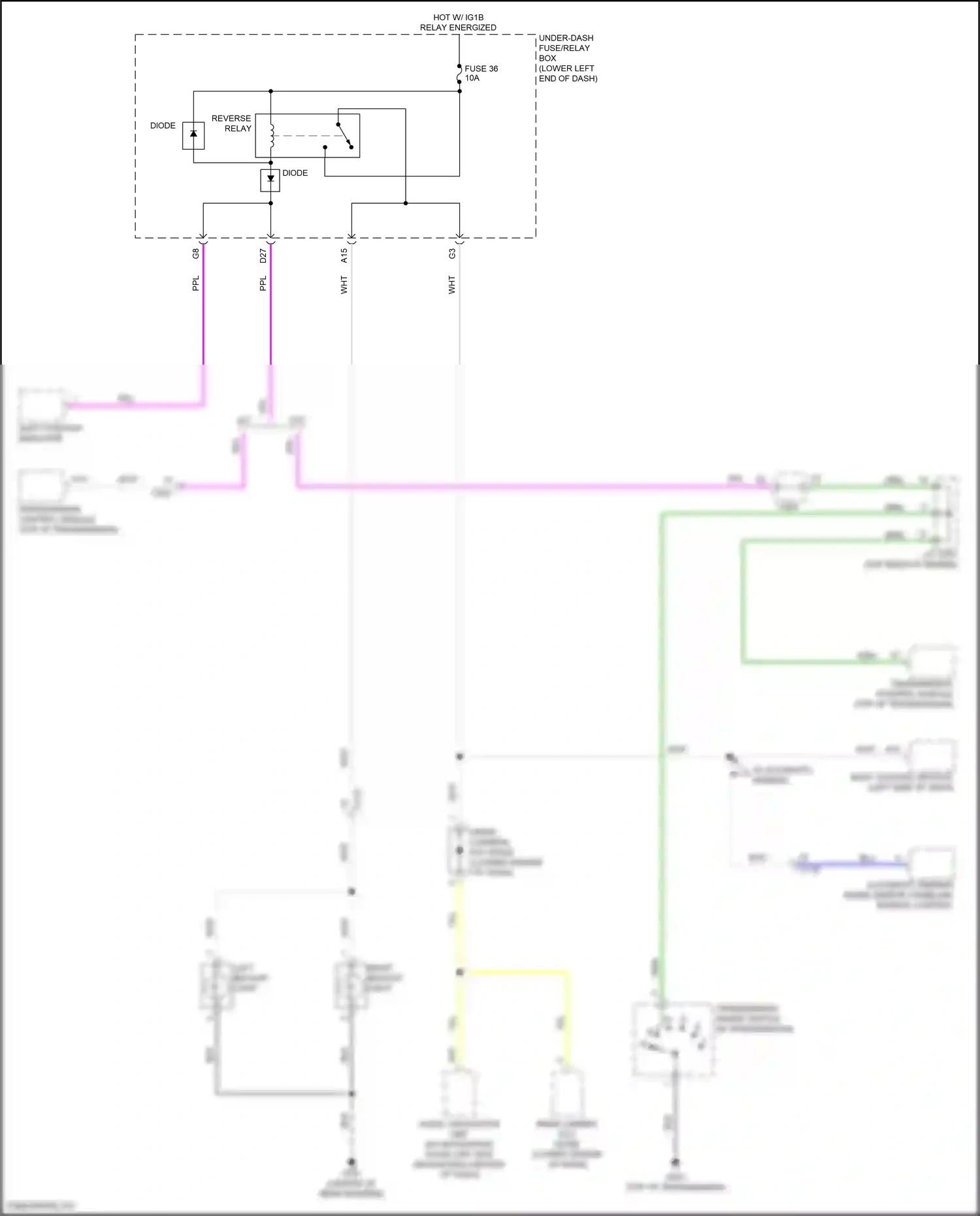 Wiring diagram shift position indicator for Honda Accord X facelift (2020-2023) (3 of 9)