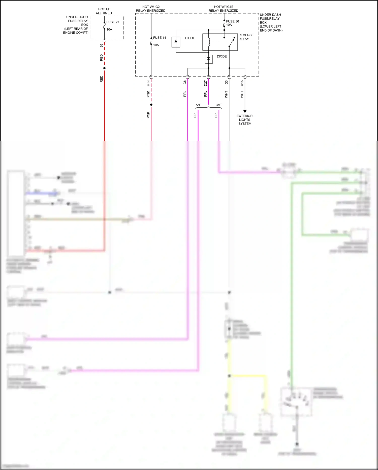 Wiring diagram shift position indicator for Honda Accord X facelift (2020-2023) (2 of 9)