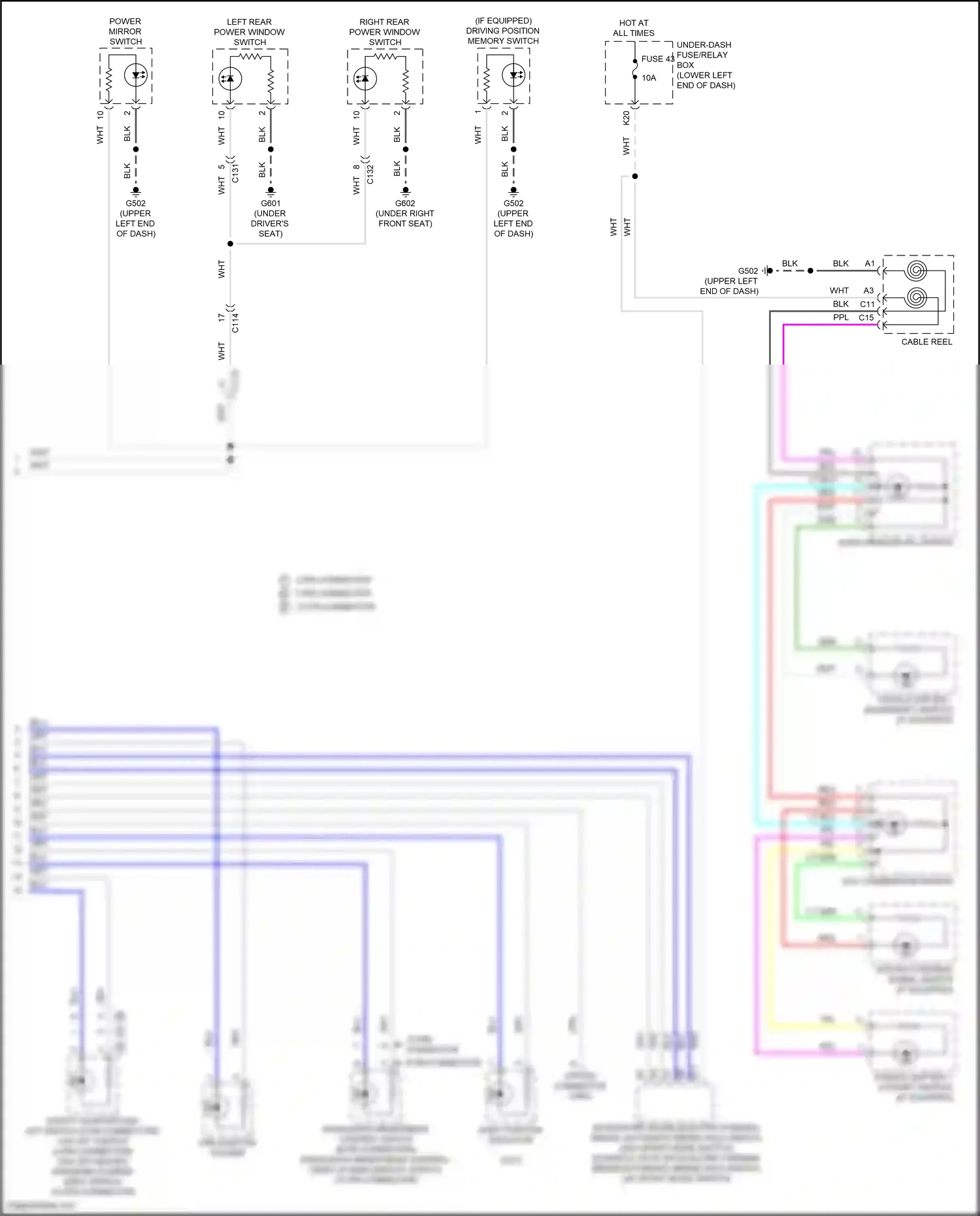 Wiring diagram shift position indicator for Honda Accord X facelift (2020-2023) (5 of 9)