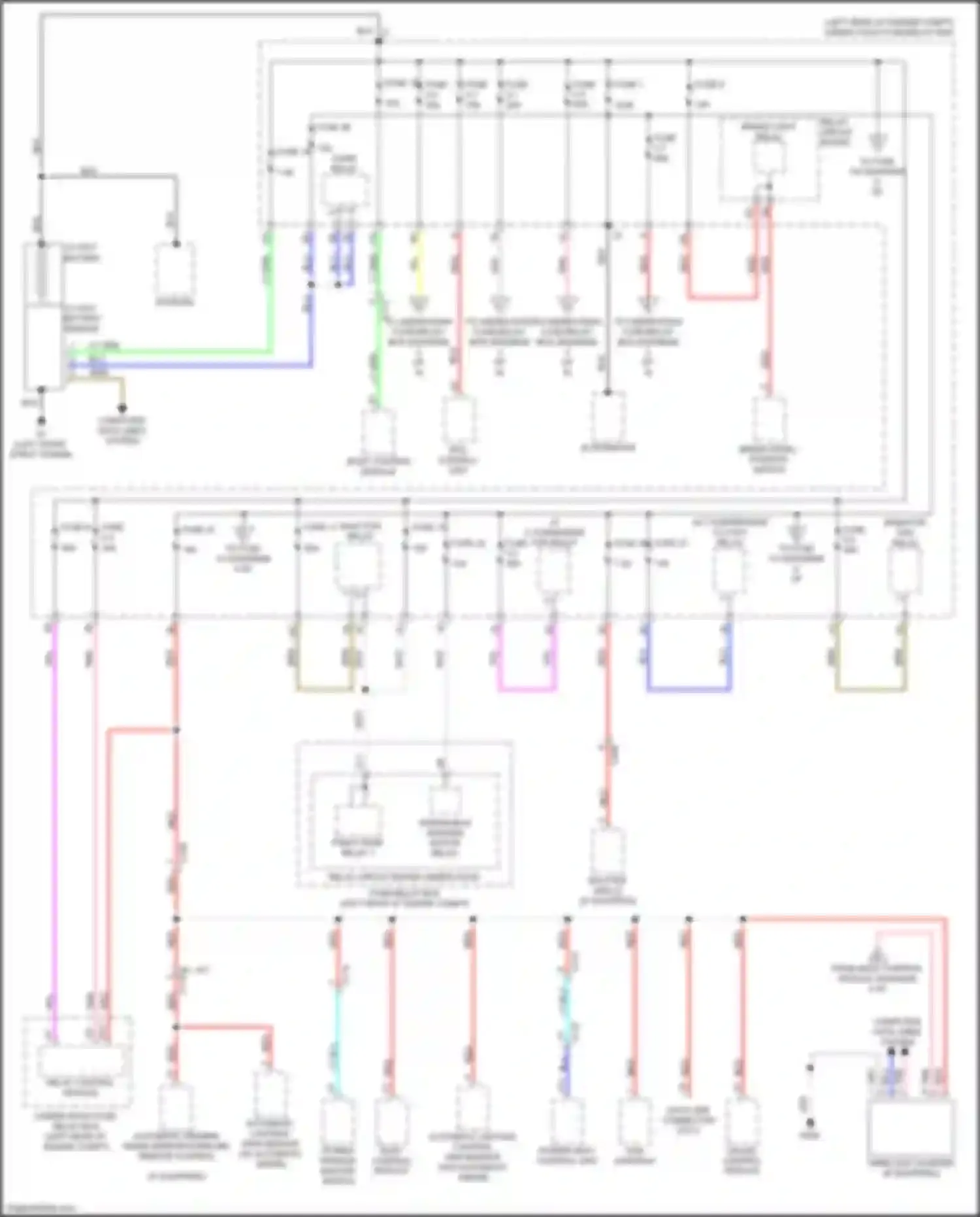 Accord Honda X (2017-2020): Power distribution circuit, except hybrid (1 of 6)
