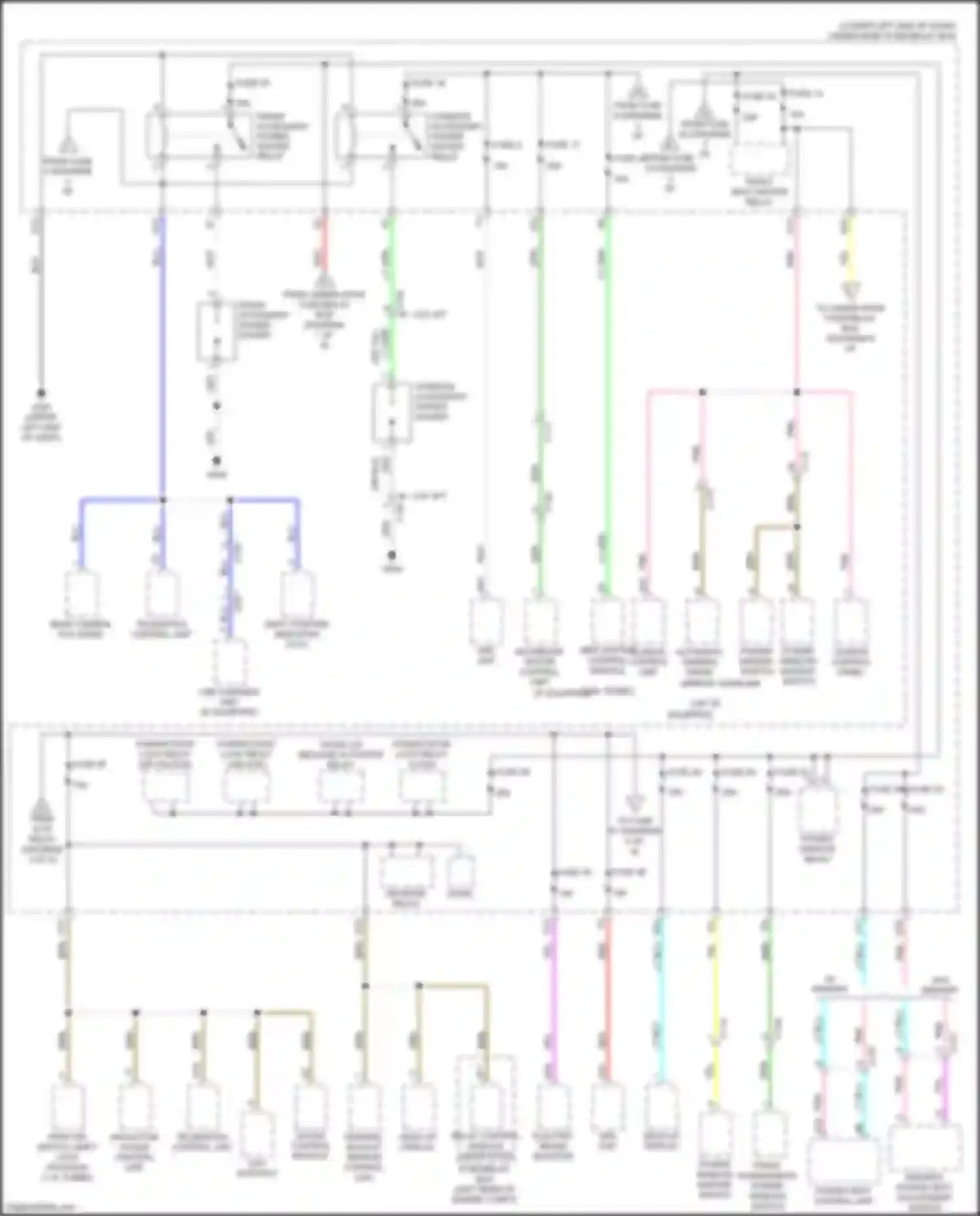 Accord Honda X (2017-2020): Power distribution circuit, except hybrid (2 of 6)