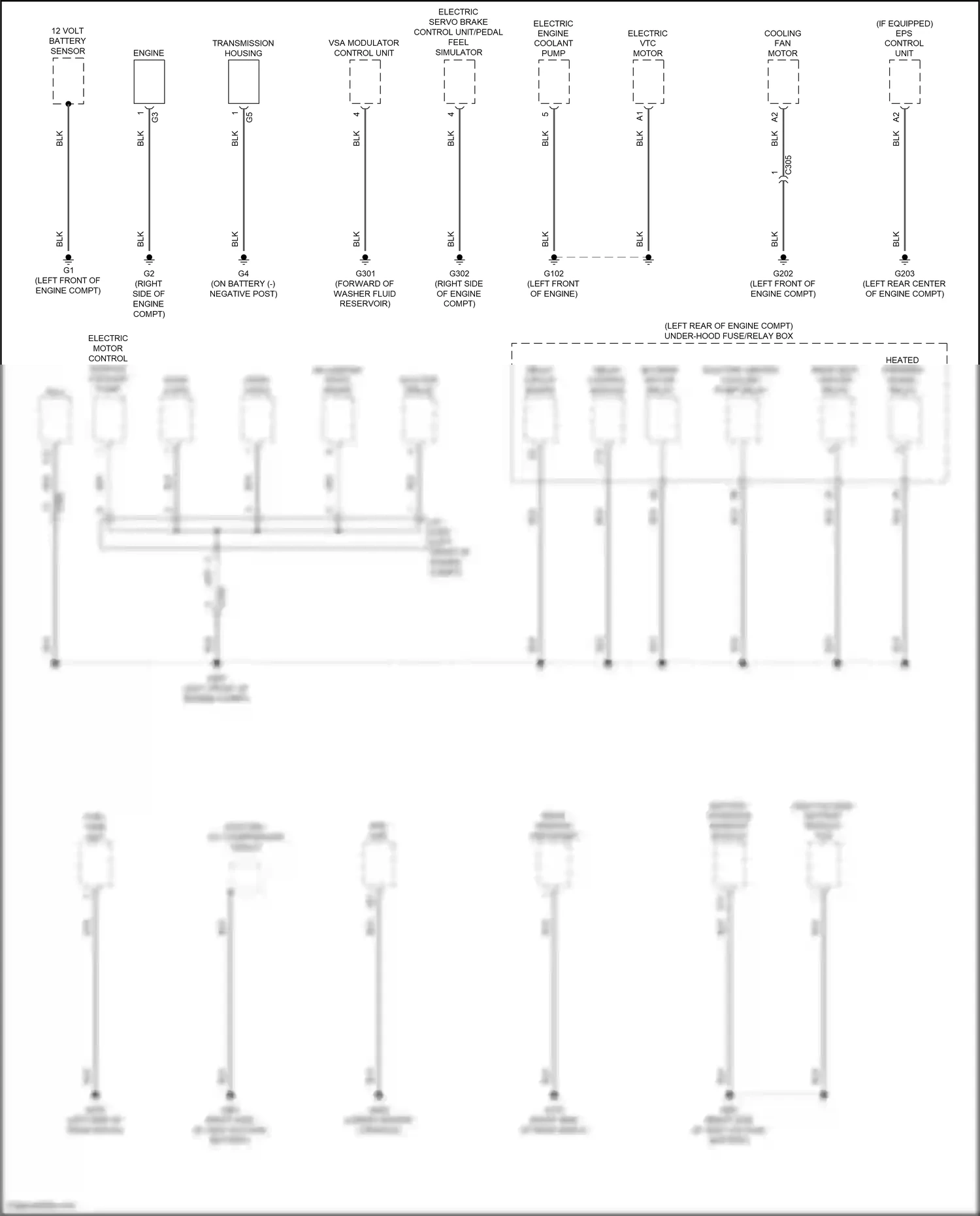 Wiring diagram 12 volt battery sensor for Honda Accord X (2017-2020) (5 of 14)