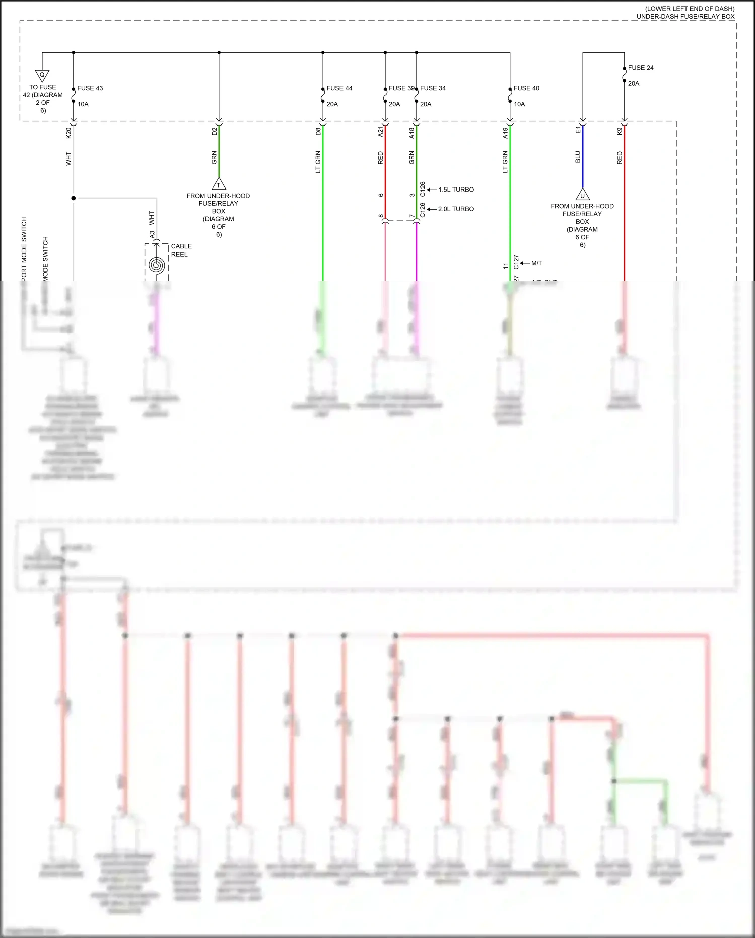 Wiring diagram adaptive damper control unit for Honda Accord X (2017-2020) (6 of 8)