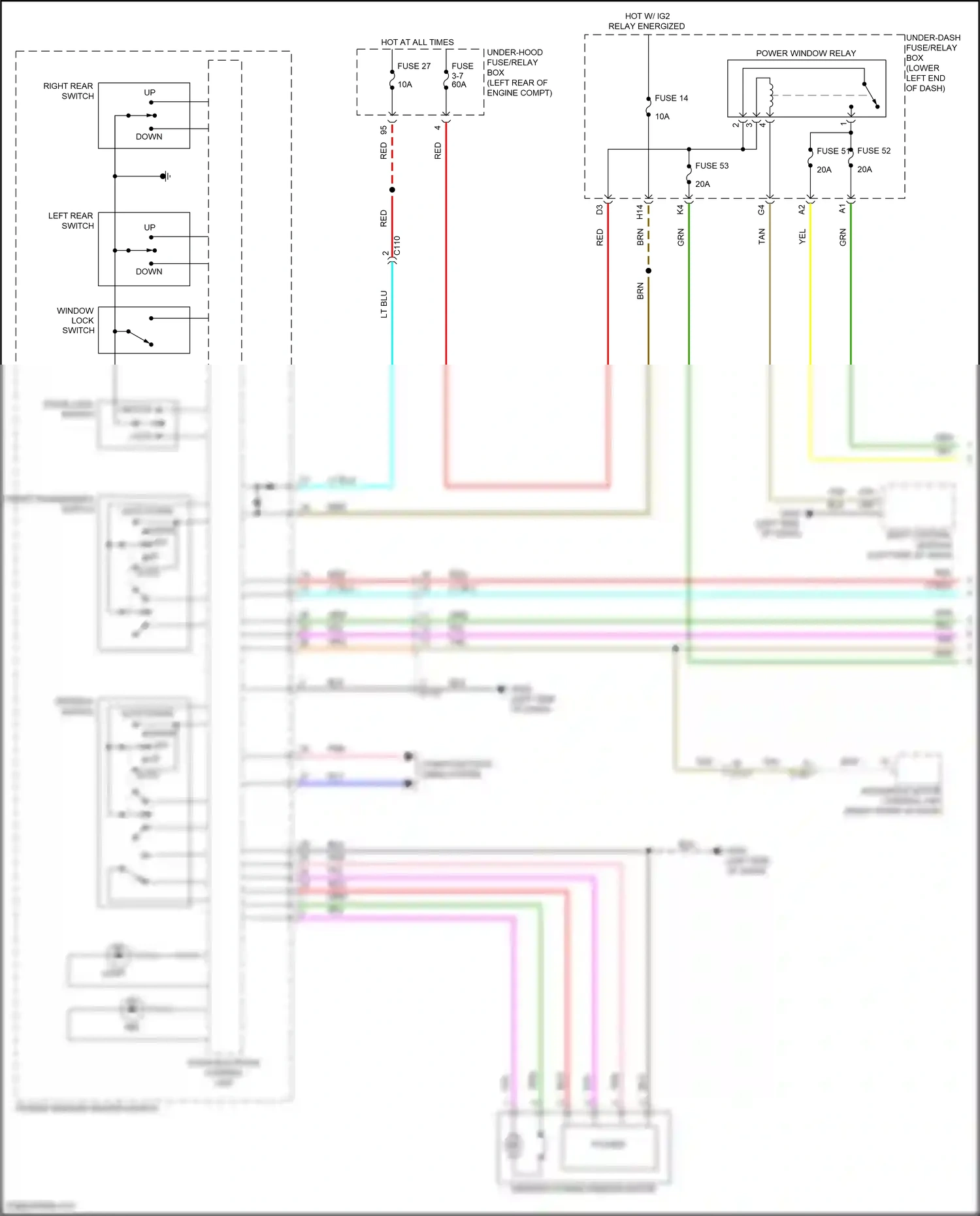 Wiring diagram auto down for Honda Accord X (2017-2020) (3 of 4)