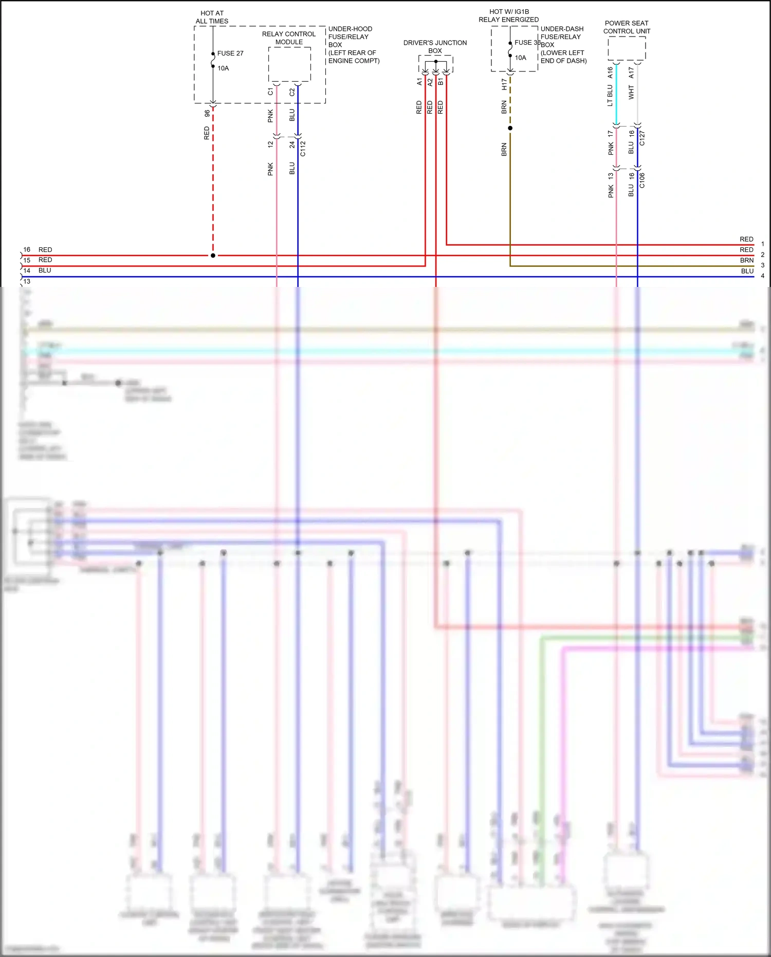 Wiring diagram climate control unit for Honda Accord X (2017-2020) (2 of 11)