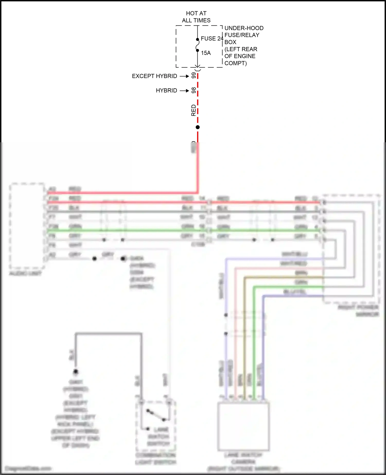 Wiring diagram combination light switch for Honda Accord X (2017-2020) (8 of 11)