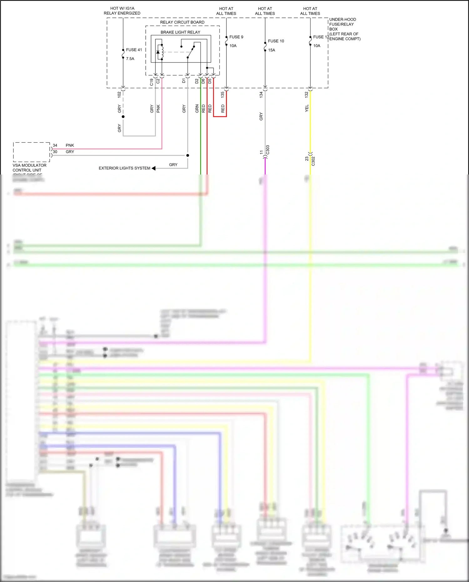 Wiring diagram cvt speed sensor for Honda Accord X (2017-2020) (2 of 2)