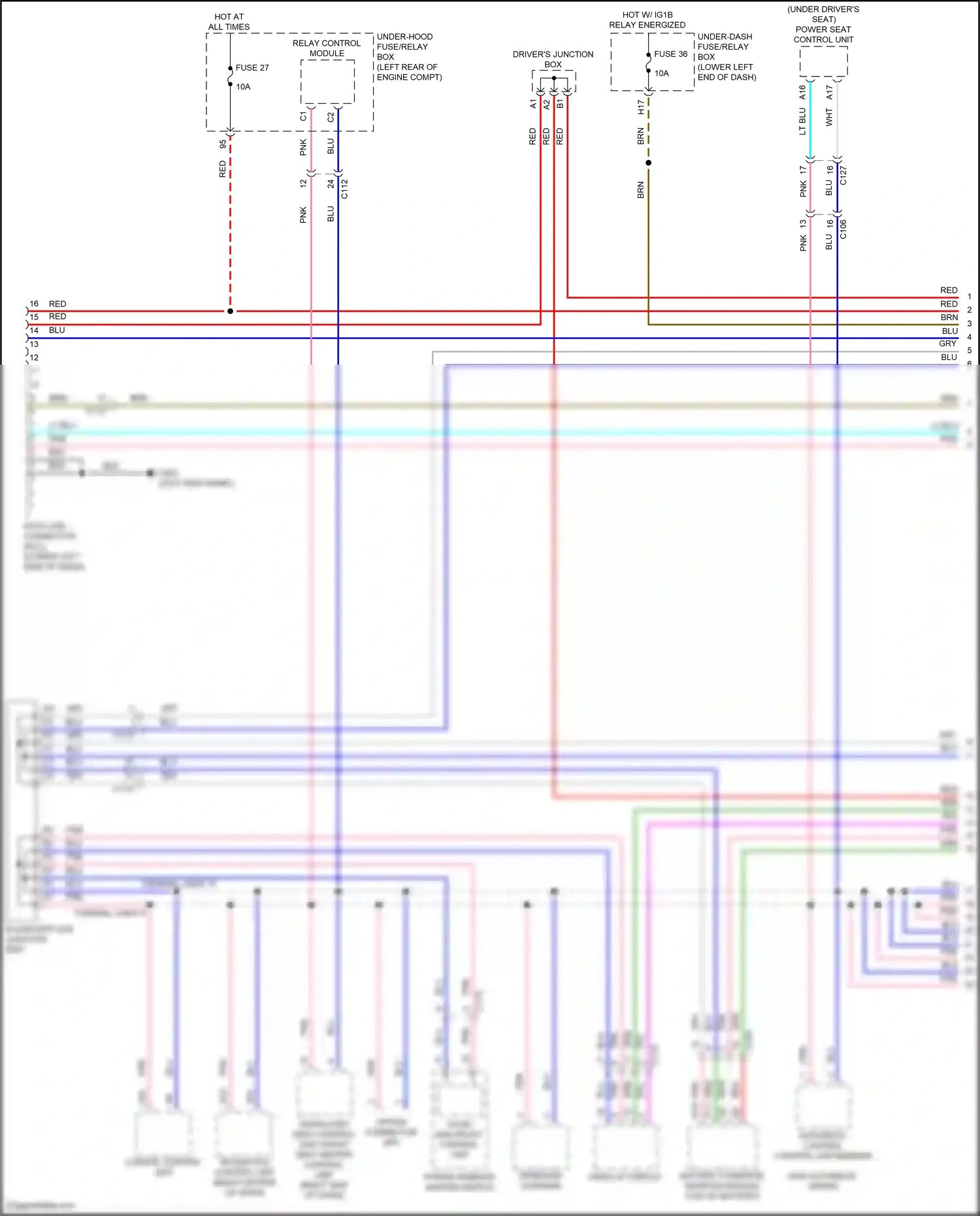 Wiring diagram door multiplex control unit for Honda Accord X (2017-2020) (4 of 10)