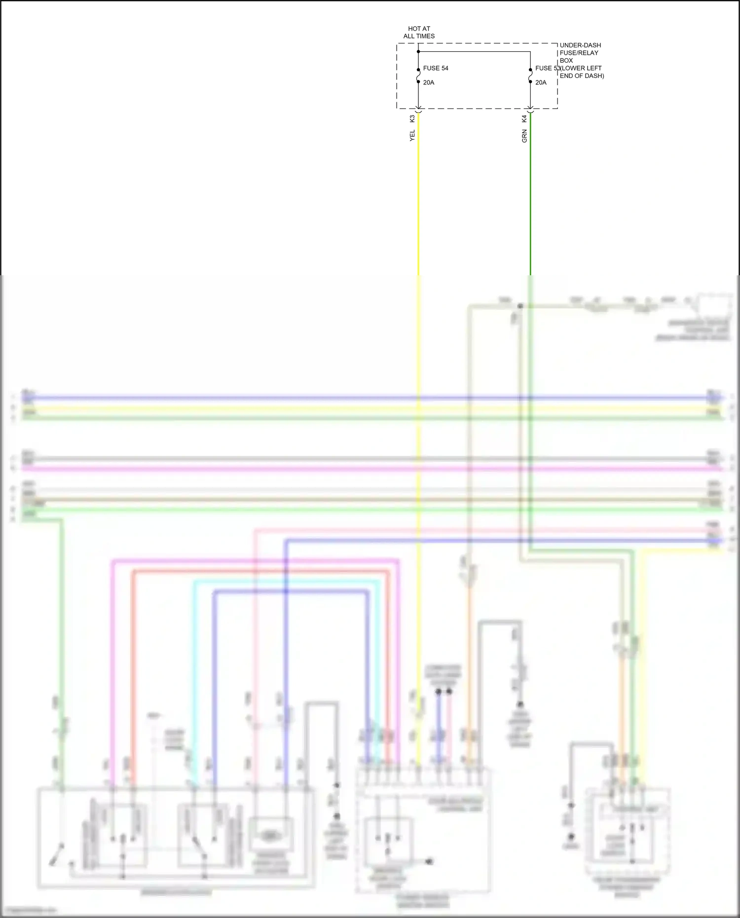 Wiring diagram door multiplex control unit for Honda Accord X (2017-2020) (1 of 10)
