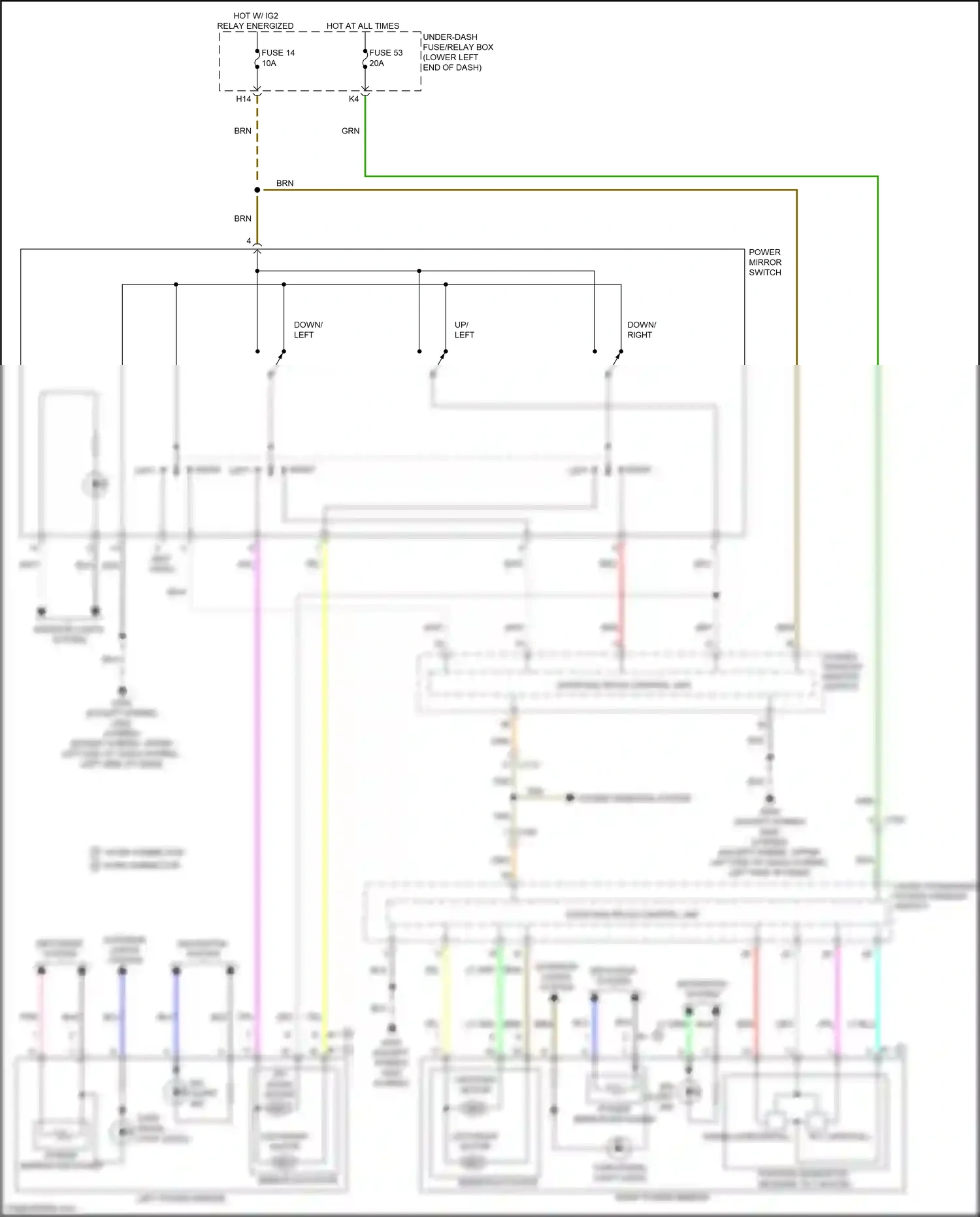 Wiring diagram down right for Honda Accord X (2017-2020) (1 of 1)