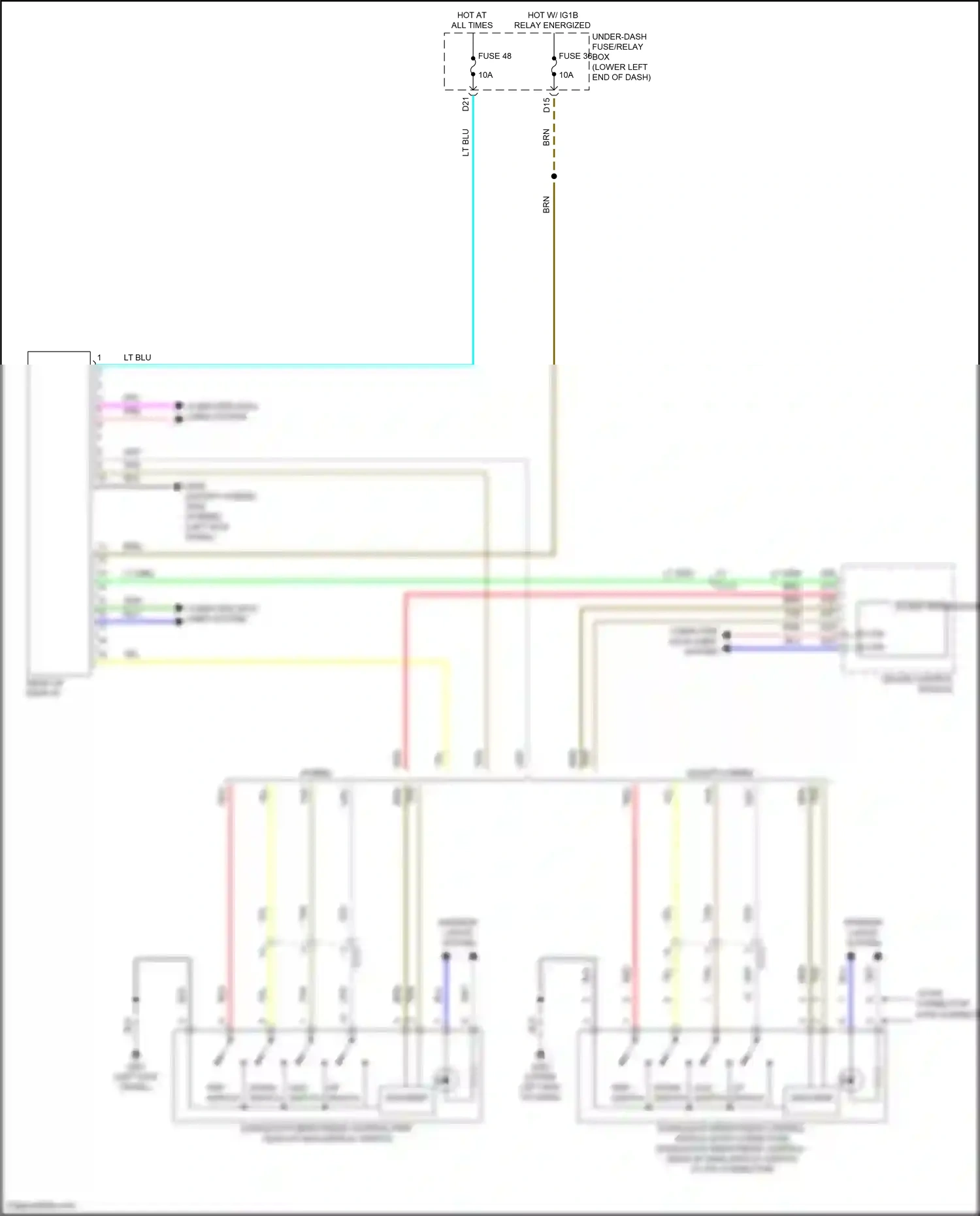 Wiring diagram down switch for Honda Accord X (2017-2020) (1 of 3)