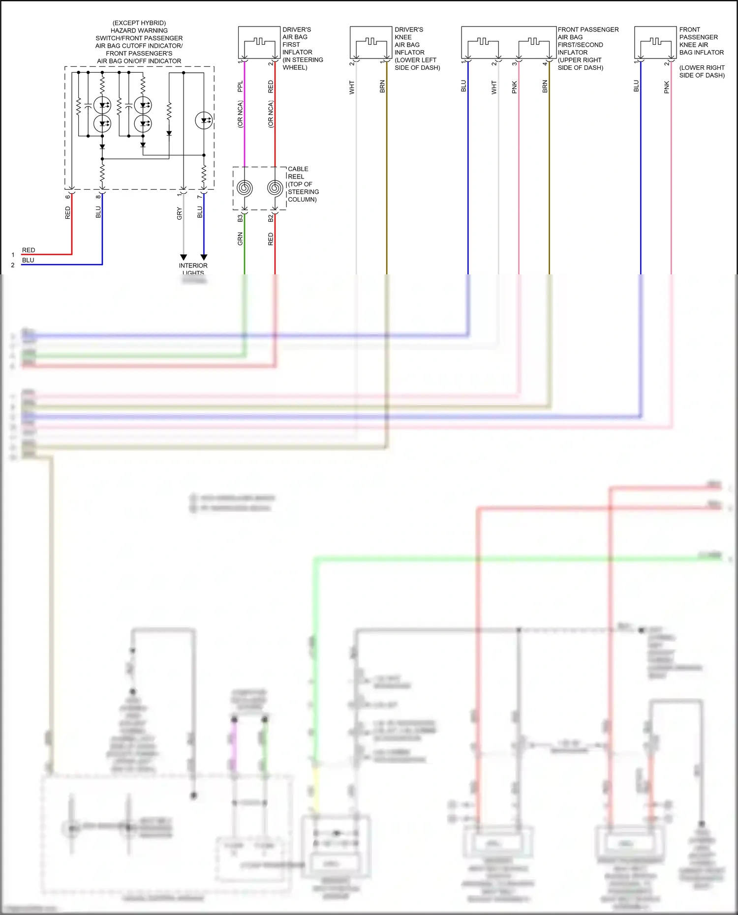 Wiring diagram driver's seat position sensor for Honda Accord X (2017-2020) (3 of 3)