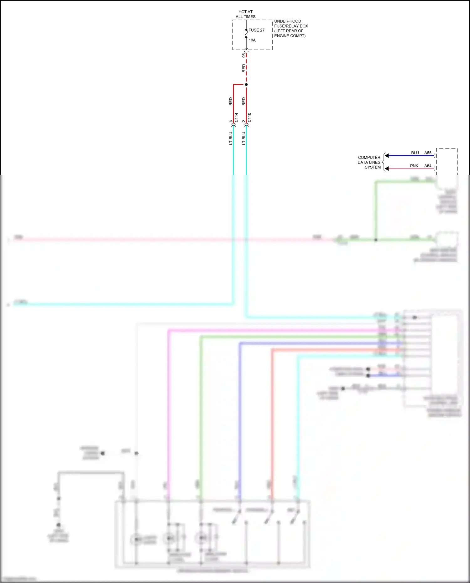 Wiring diagram driving position memory switch for Honda Accord X (2017-2020) (5 of 6)