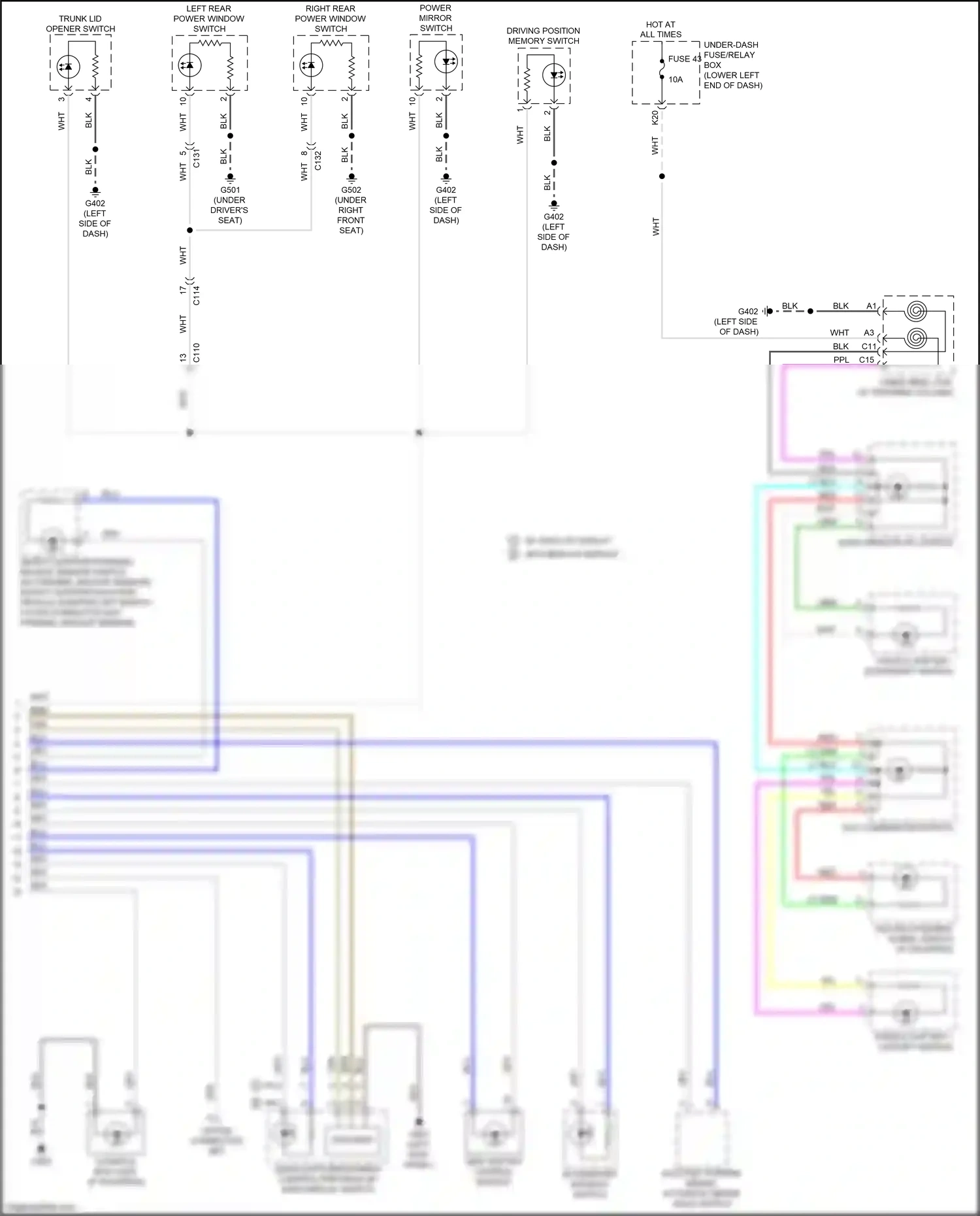 Wiring diagram econ/sport mode/ev switch for Honda Accord X (2017-2020) (3 of 3)