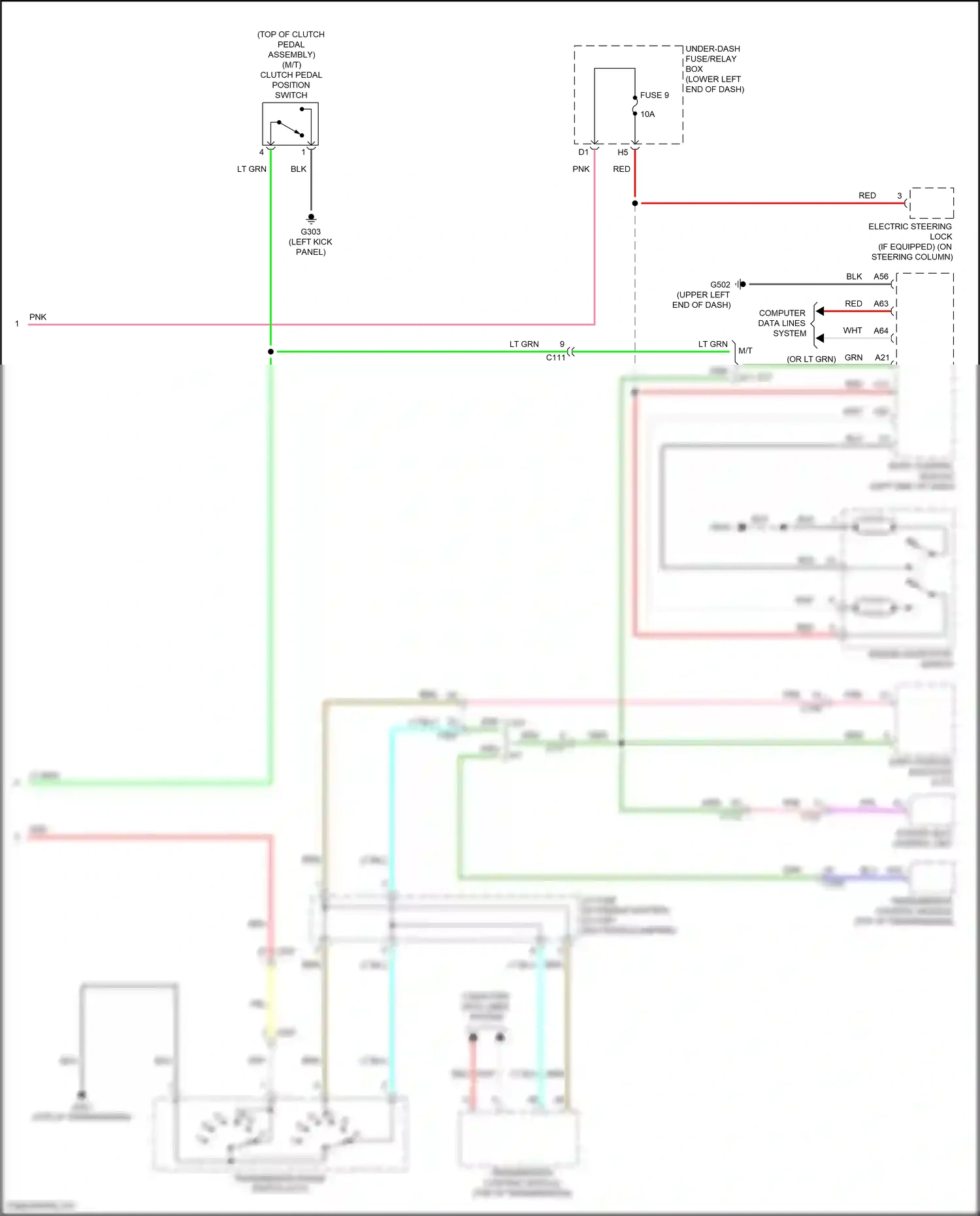 Wiring diagram engine start/stop switch for Honda Accord X (2017-2020) (4 of 4)