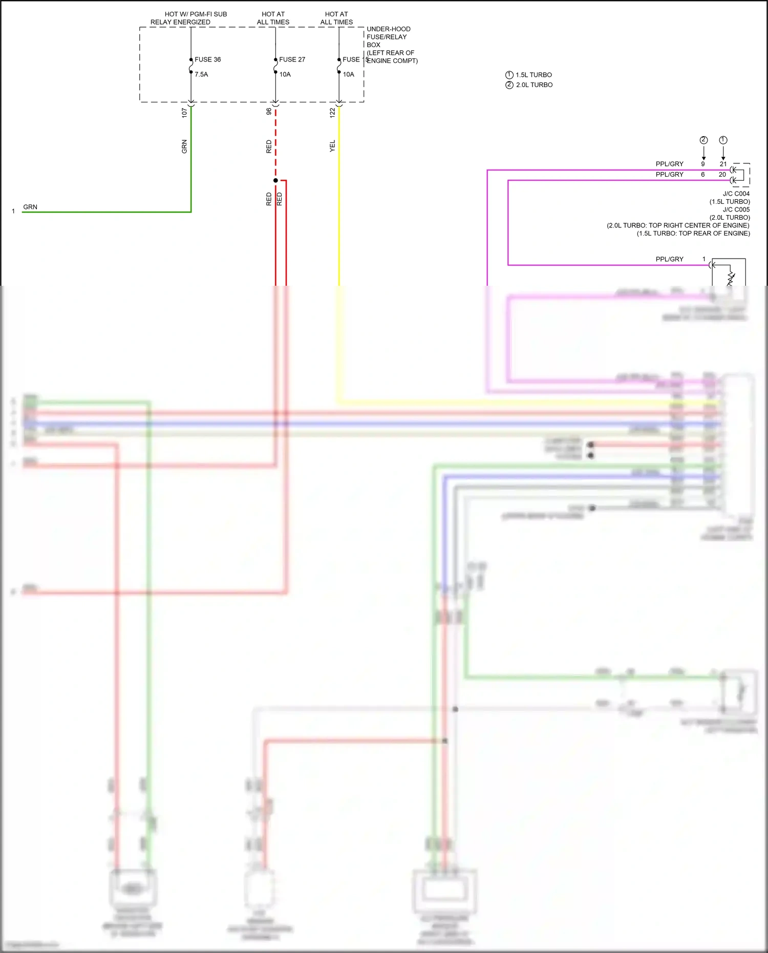Wiring diagram ftp sensor for Honda Accord X (2017-2020) (1 of 4)