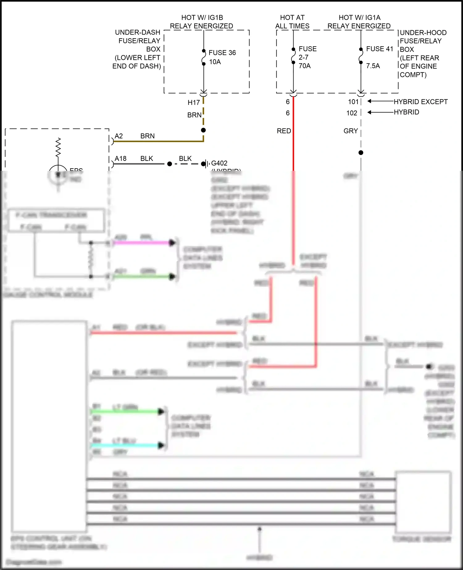 Wiring diagram gauge control module for Honda Accord X (2017-2020) (42 of 57)