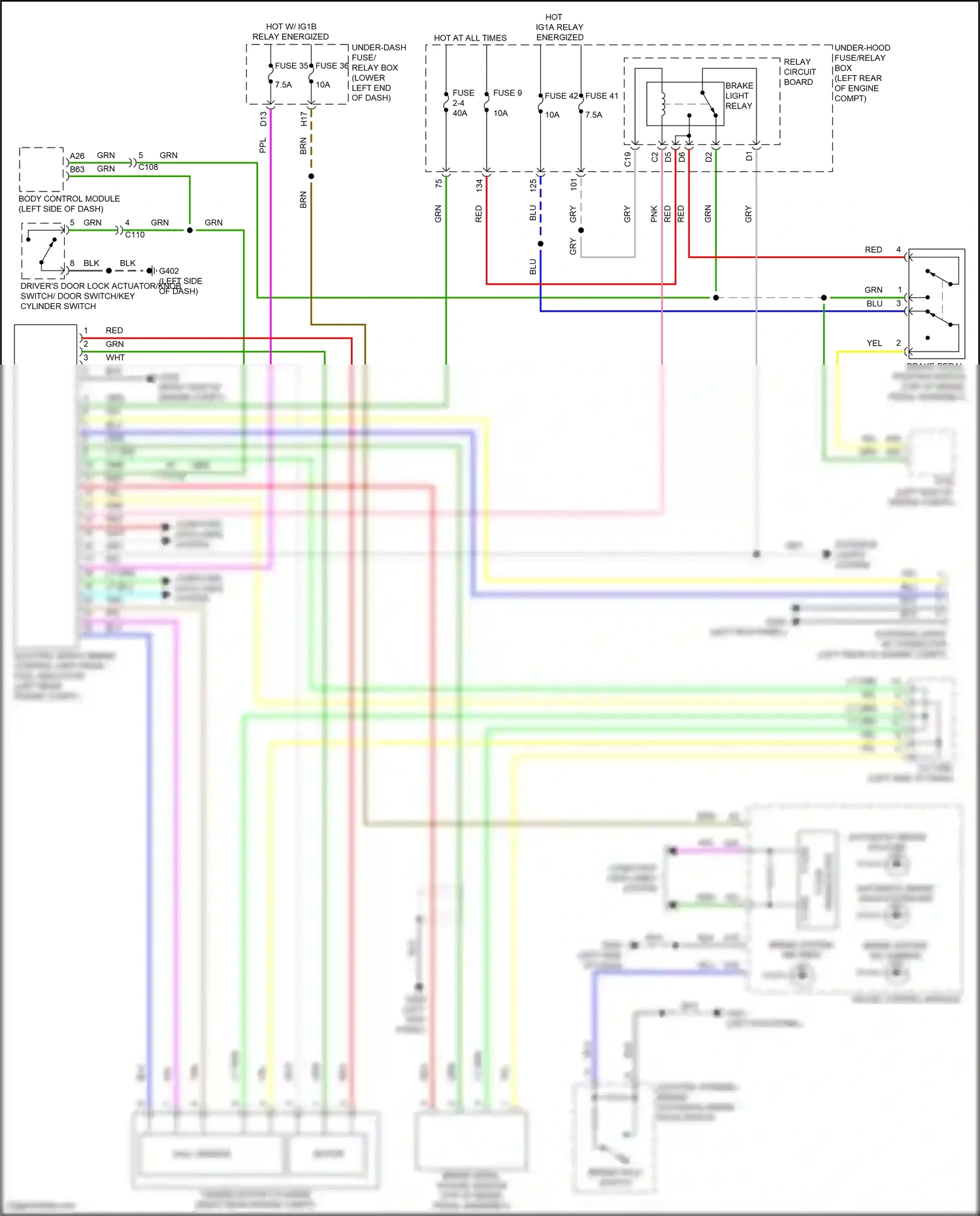 Wiring diagram hall sensor for Honda Accord X (2017-2020) (1 of 2)