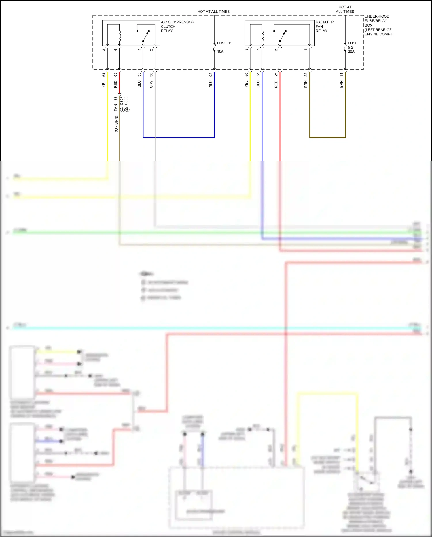 Wiring diagram headlights system for Honda Accord X (2017-2020) (3 of 10)
