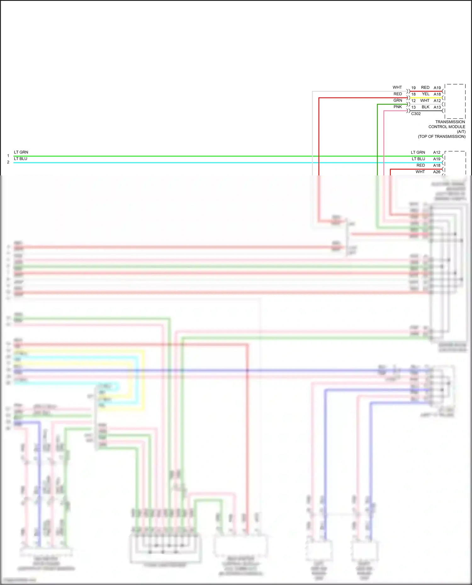 Wiring diagram left "c" pillar) for Honda Accord X (2017-2020) (1 of 2)