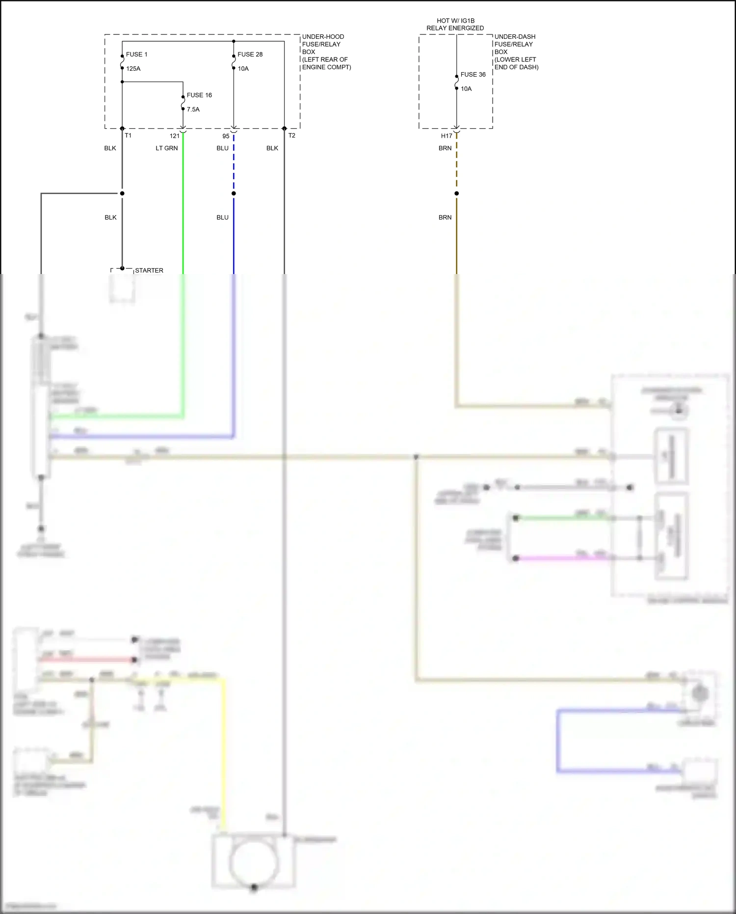 Wiring diagram left front strut tower) for Honda Accord X (2017-2020) (1 of 4)
