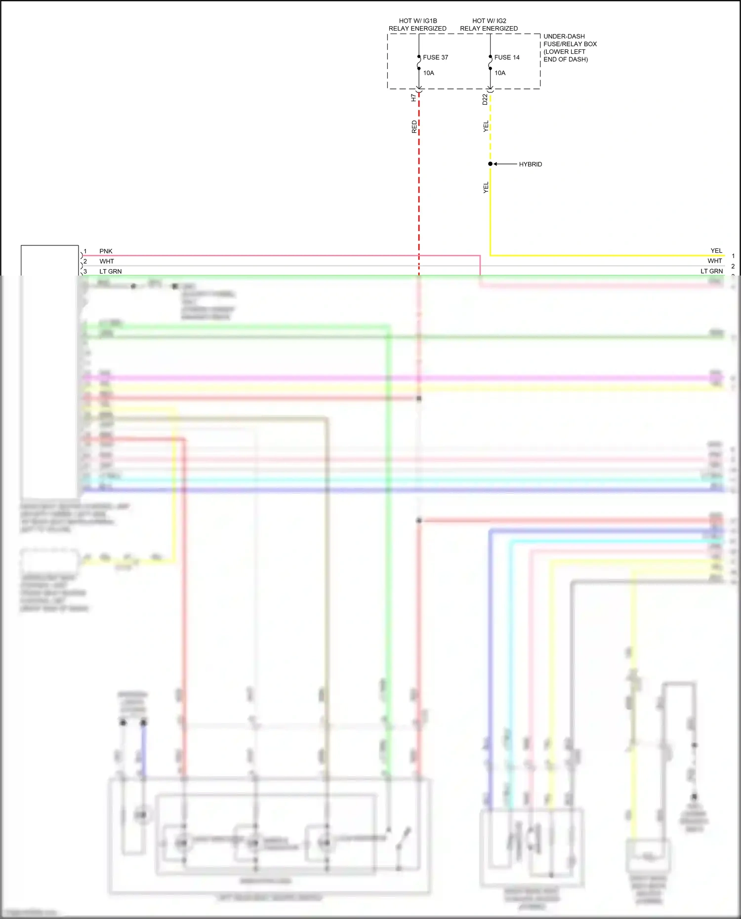 Wiring diagram low indicator for Honda Accord X (2017-2020) (1 of 2)